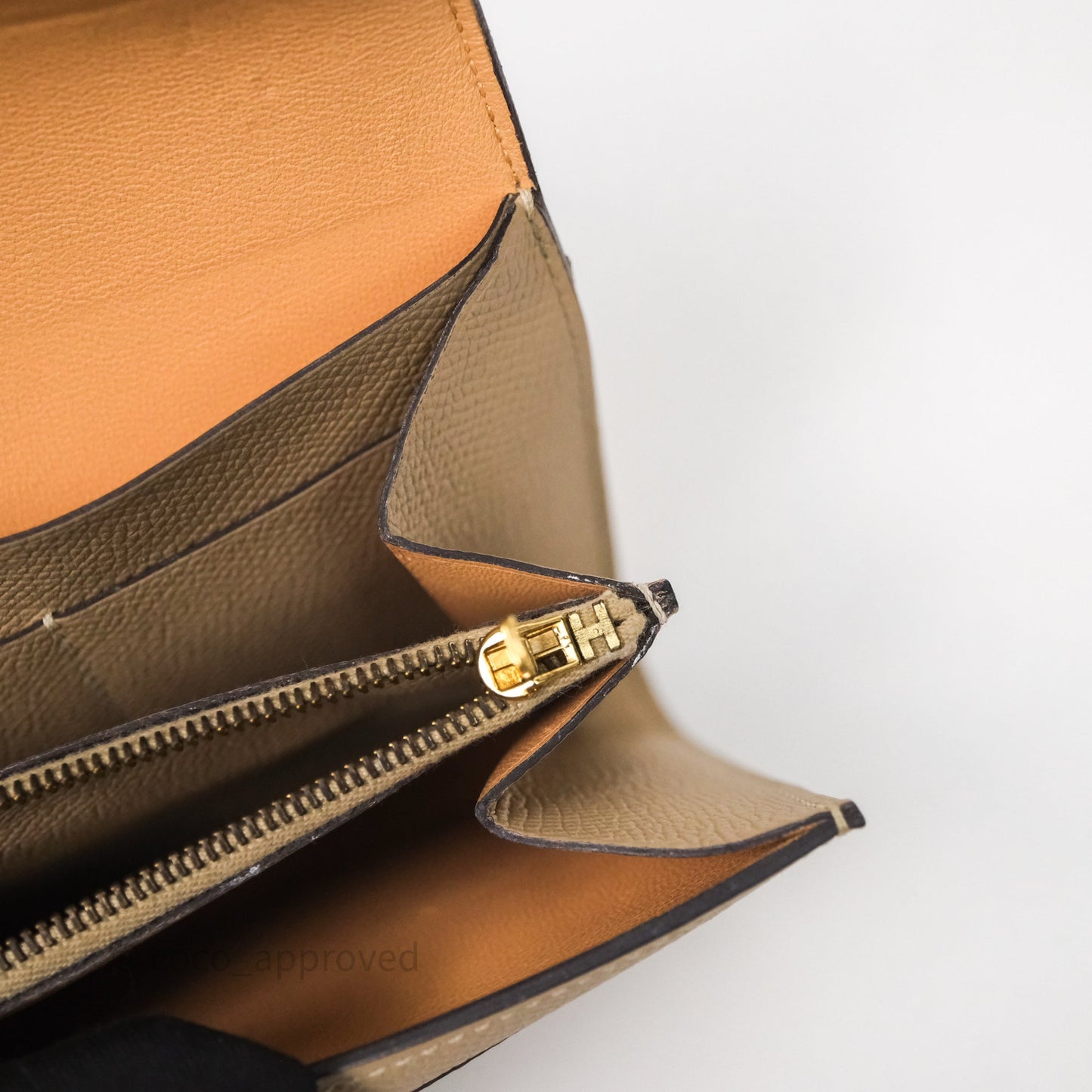 Hermès Constance Short Wallet Trench Epsom Gold Hardware