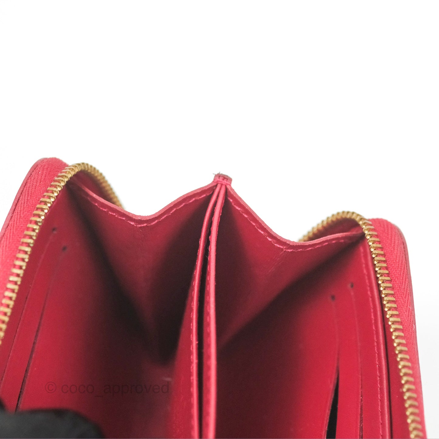 Louis Vuitton Vernis Zippy Coin Purse Rouge Grenadine Patent