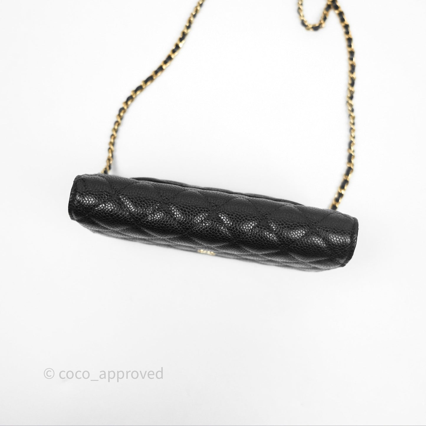 Chanel Classic Wallet On Chain WOC Quilted Black Caviar Gold Hardware