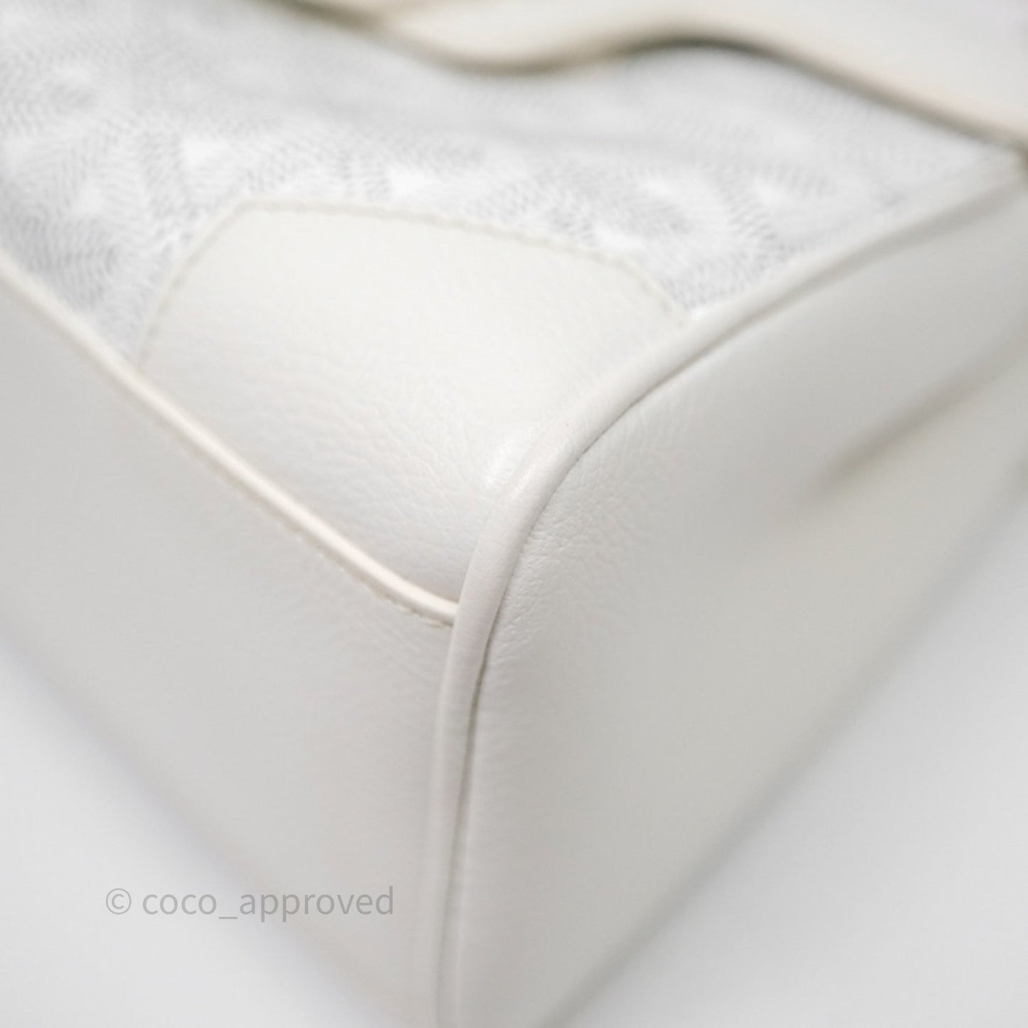 Goyard Saïgon Mini Bag Chevroches Calfskin White Silver Hardware