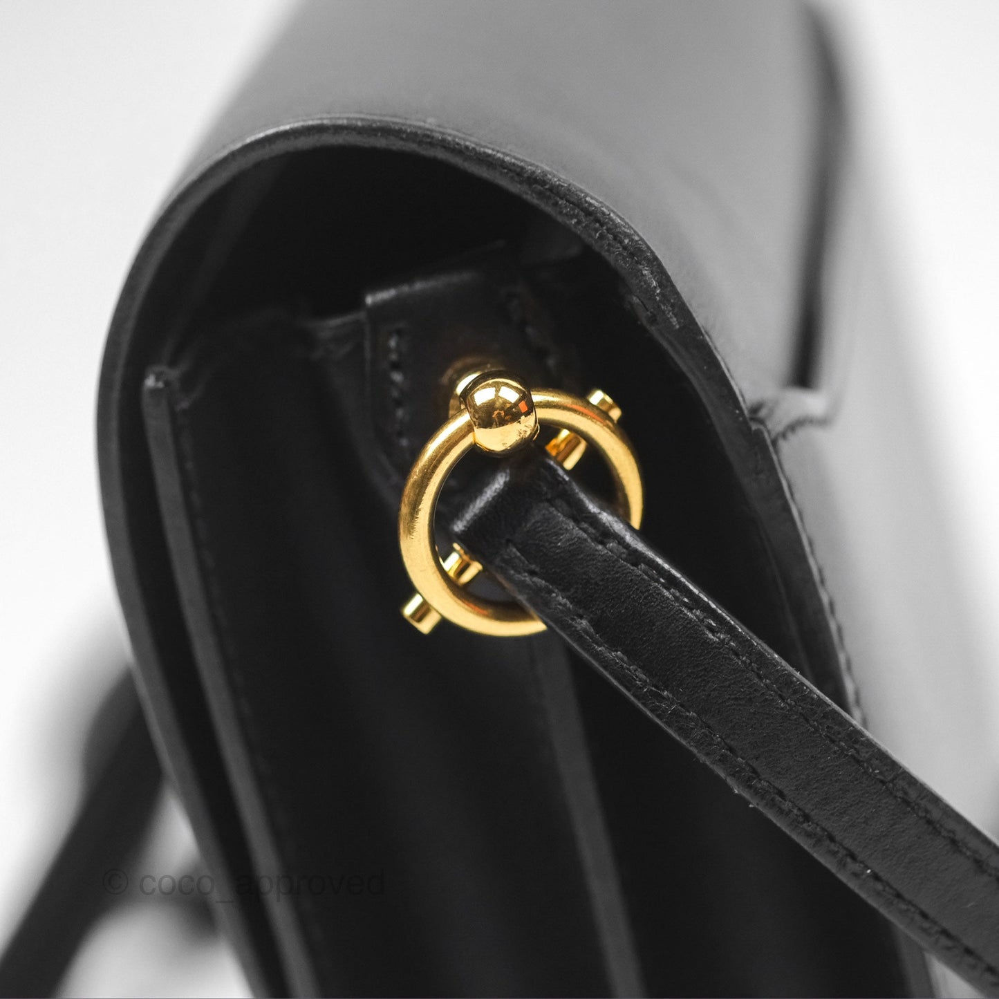 Hermès Roulis Mini 18 Noir 89 Veau Evergrain Gold Hardware