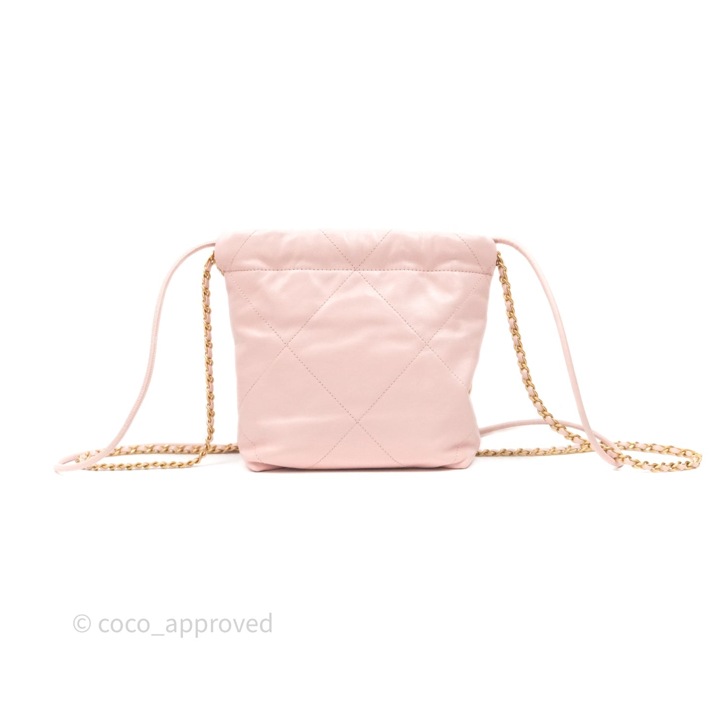 Chanel 22 Mini Bag Light Pink Crumpled Calfskin