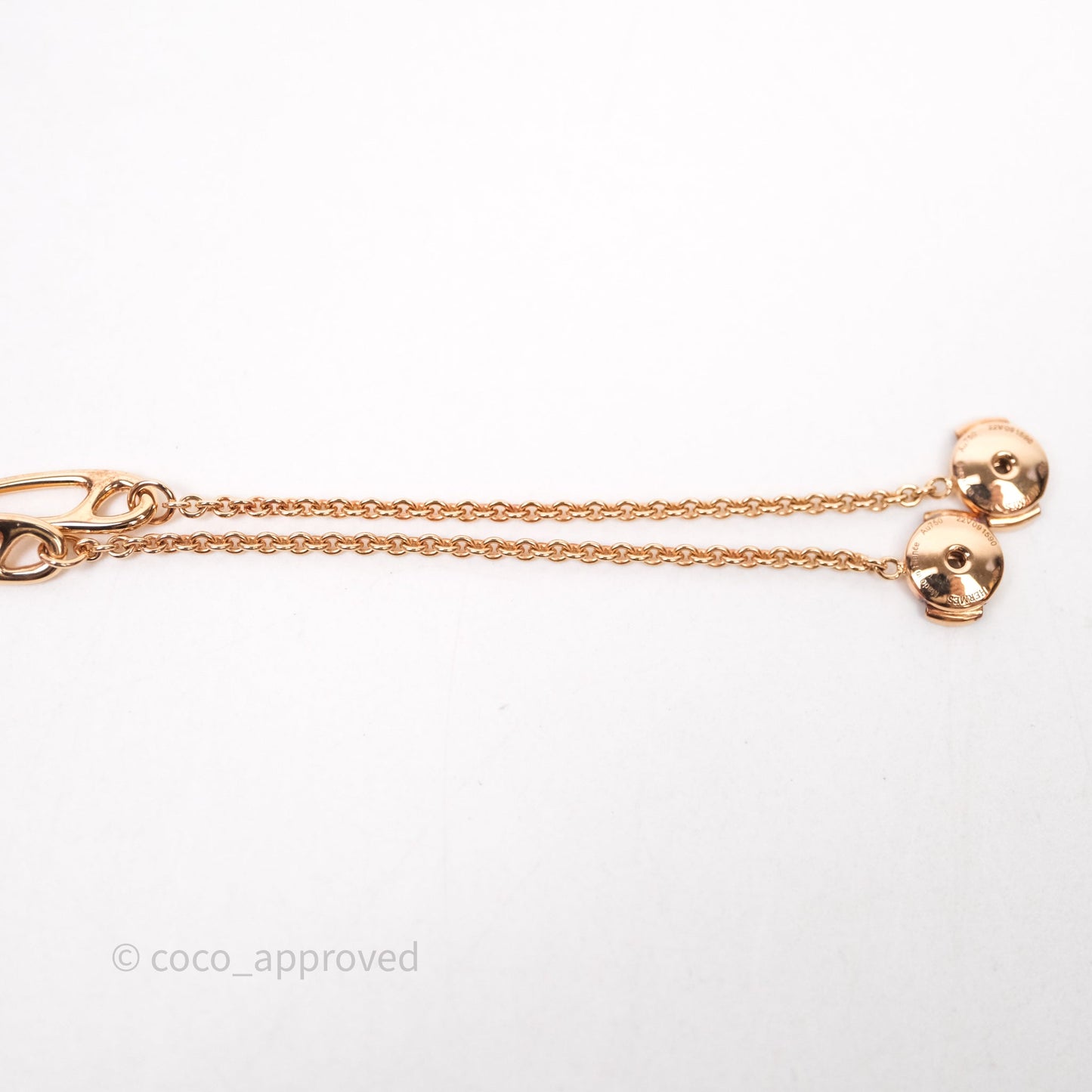 Hermes Chaine d'ancre Mini Punk Earrings Rose Gold