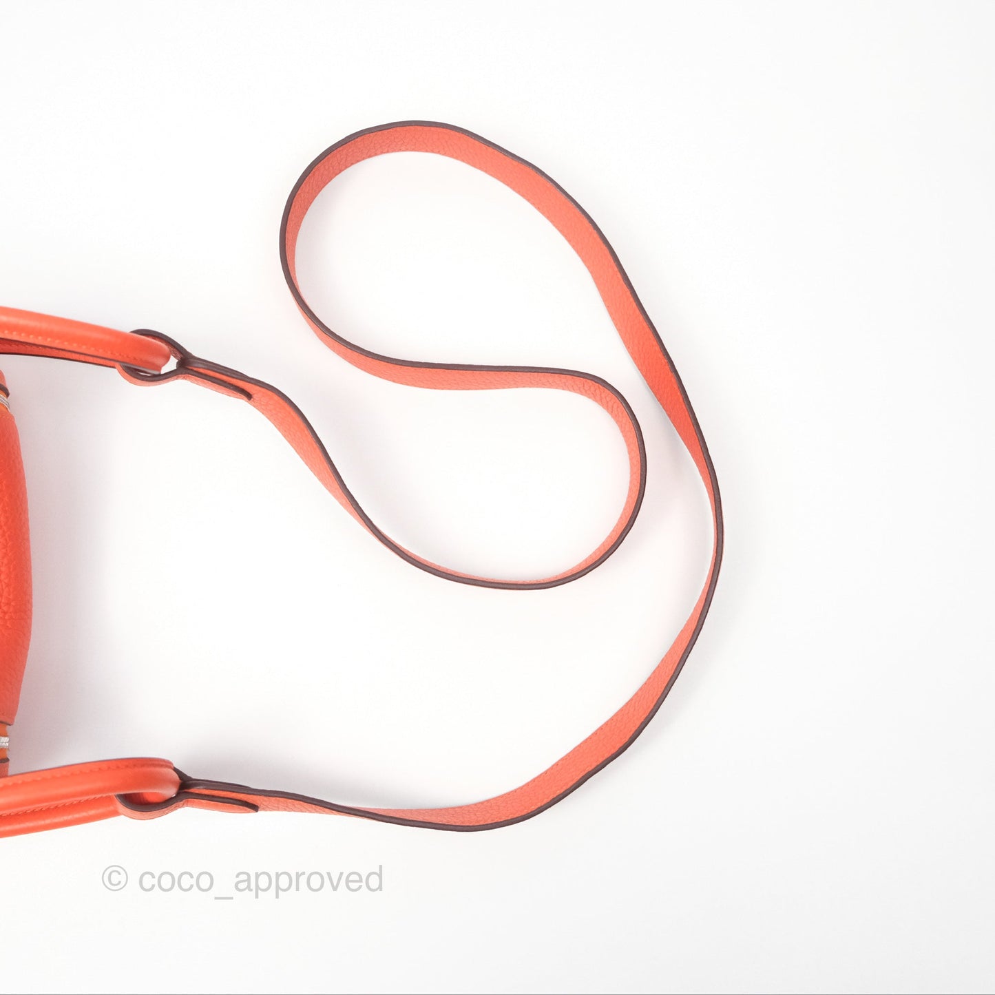 Hermès Mini Lindy 20 Orange Poppy 8V Clemence Palladium Hardware