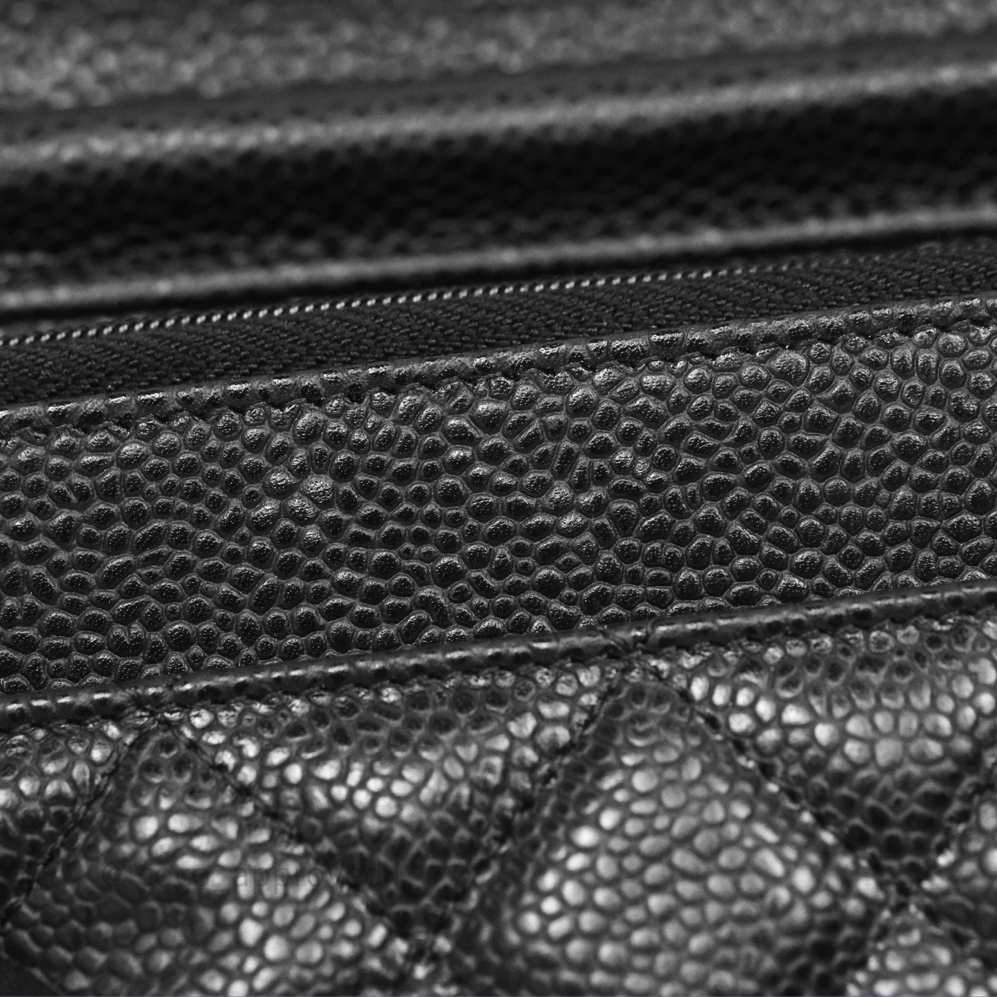 Chanel Classic Quilted Wallet On Chain WOC Black Caviar Gold Hardware
