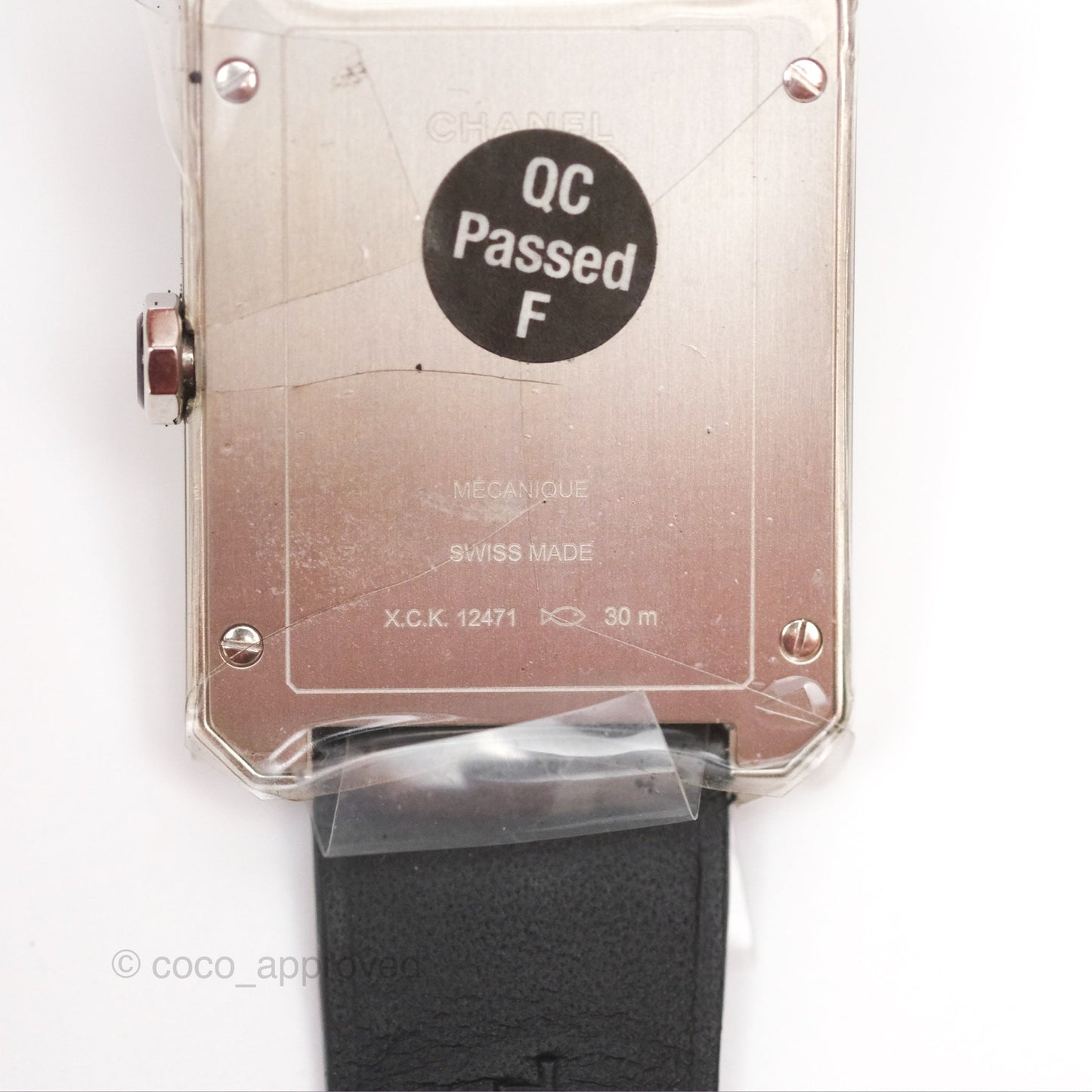 Chanel Boy Friend Watch Black Leather Silver Hardware