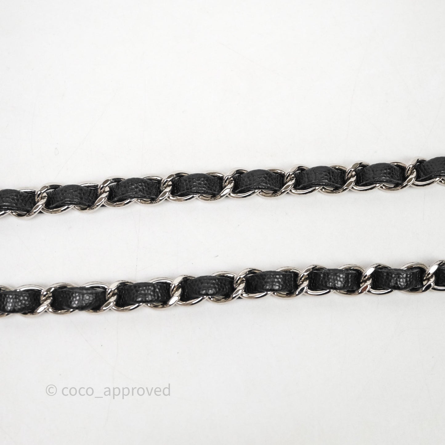 Chanel Mini Square Quilted Black Caviar Silver Hardware