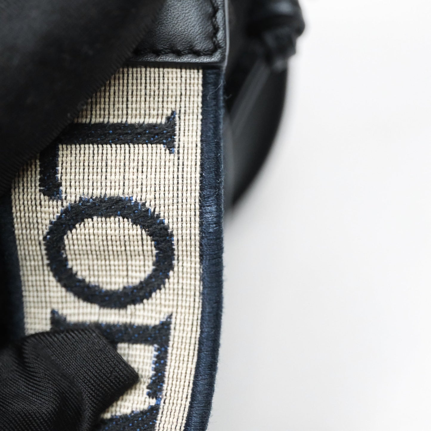 Loewe Mini Gate Dual Bag in Soft Calfskin & Jacquard Strap Black
