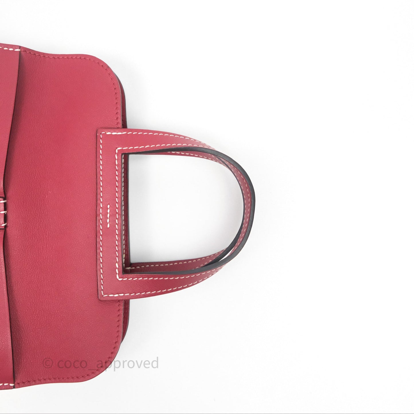 Hermès Halzan 22 Mini Rouge Grenat K1 Swift Palladium Hardware