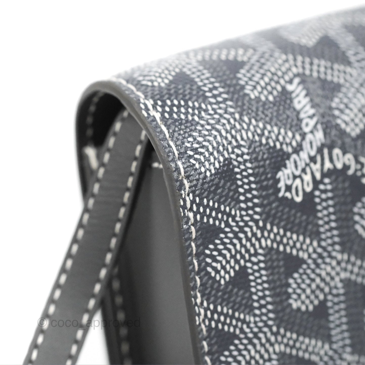 Goyard Monte-Carlo PM Clutch with Strap Grey Goyardine Canvas
