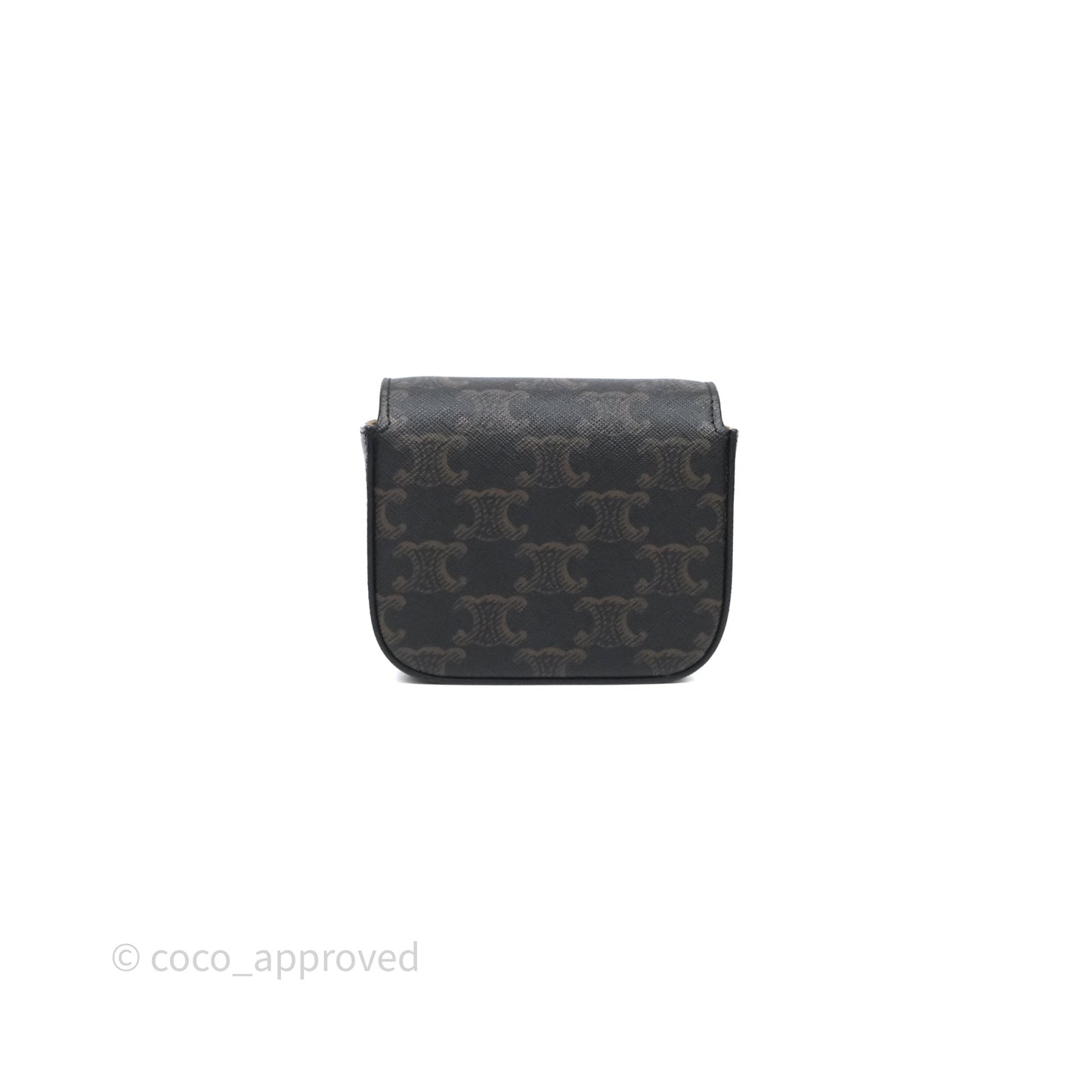 Celine Mini Triomphe Canvas Tan Calfskin