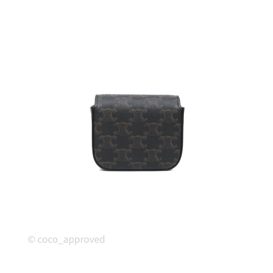 Celine Mini Triomphe Canvas Tan Calfskin