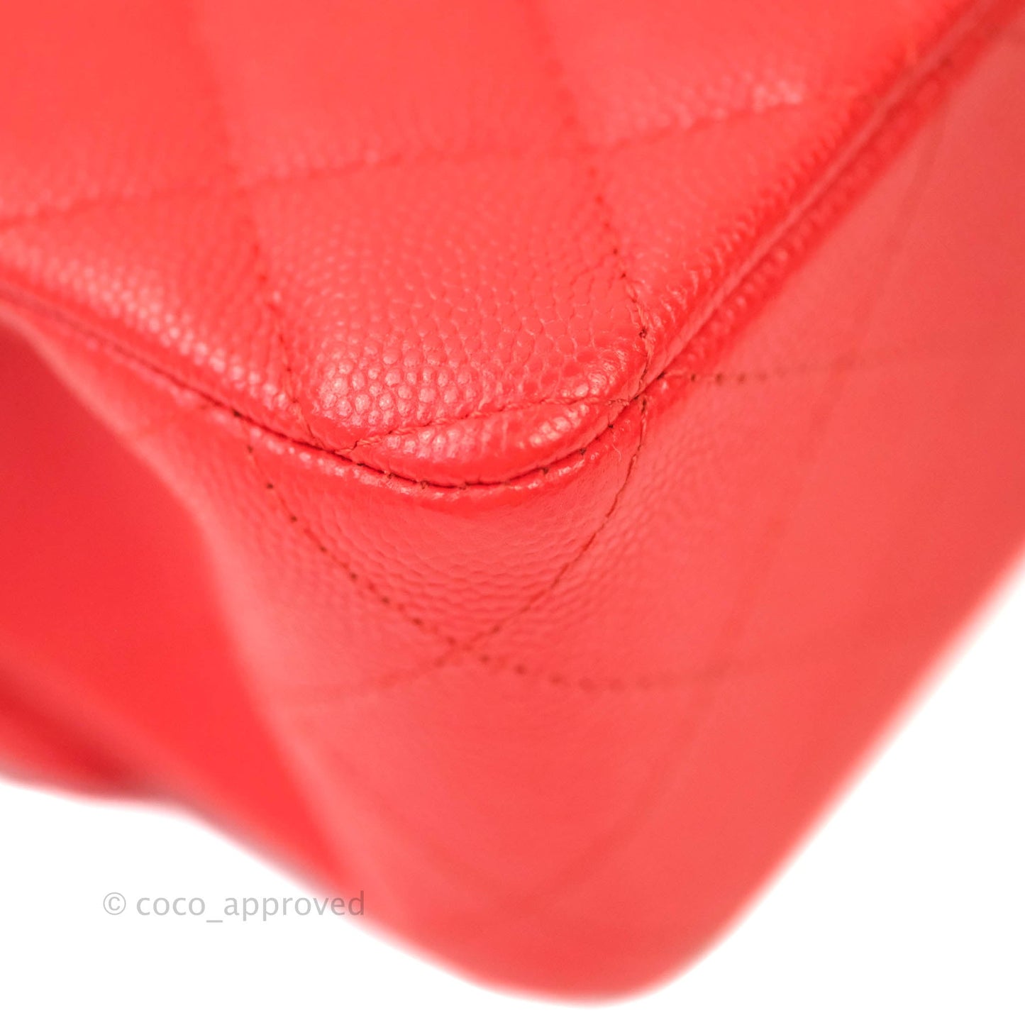 Chanel Classic M/L Medium Double Flap Red Caviar Gold Hardware