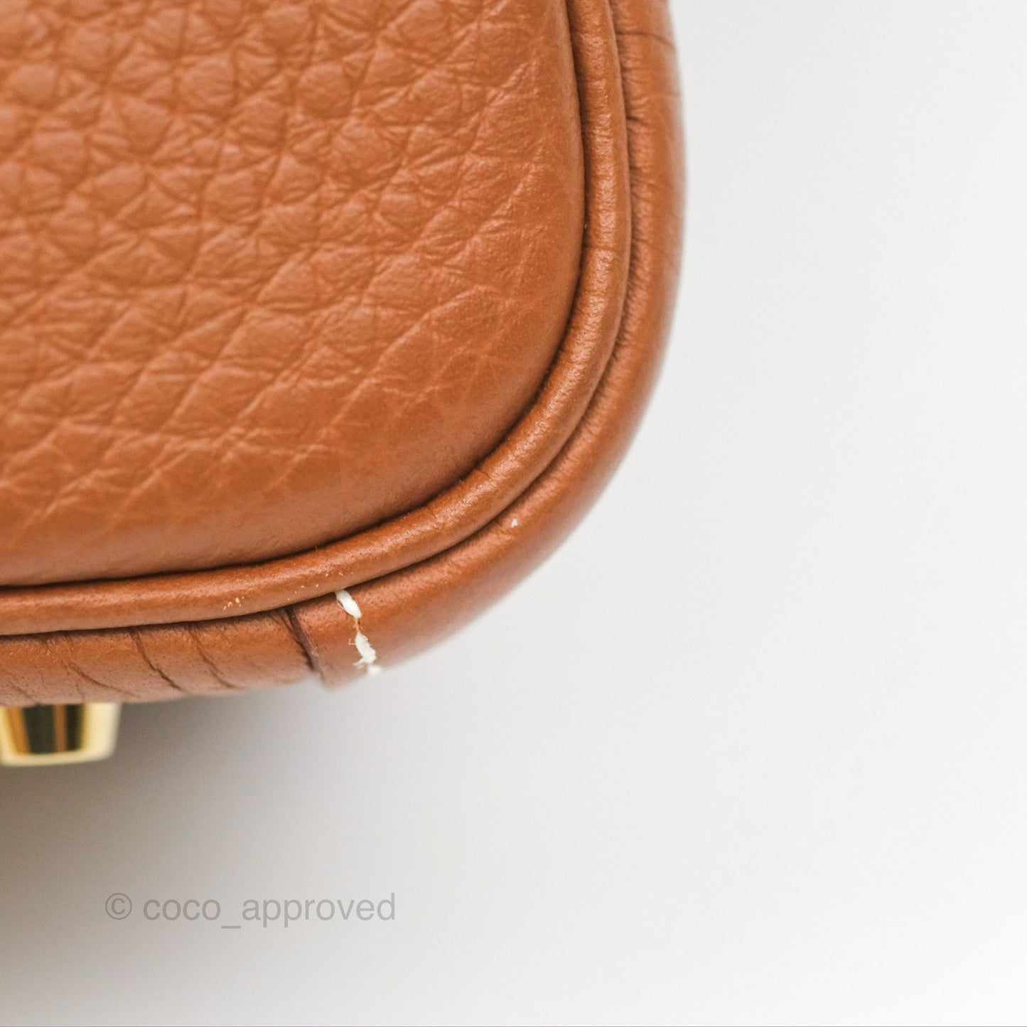 Hermès Mini Lindy 20 Gold Clemence Gold Hardware