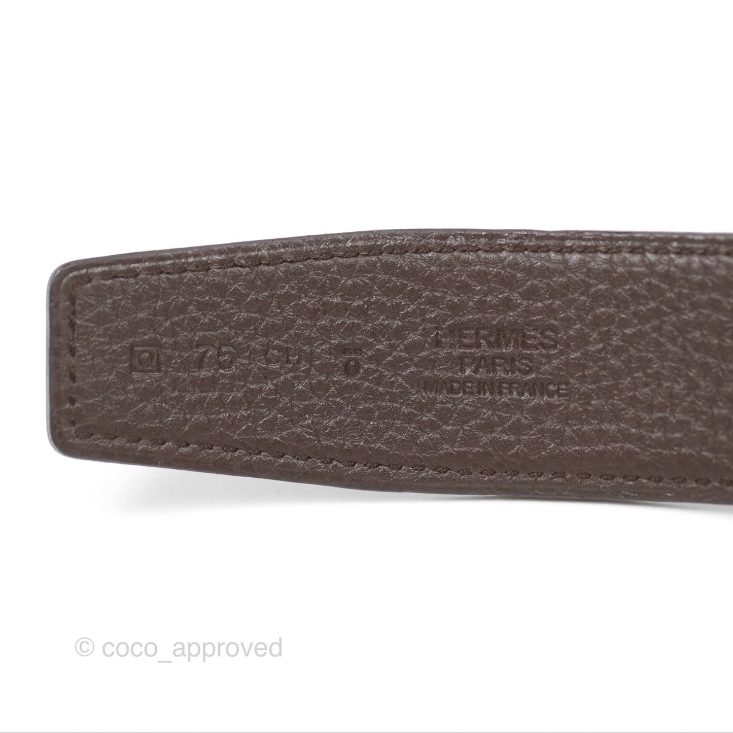 Hermès Smile H Reversible Belt 32mm Black Box Leather Palladium Hardware