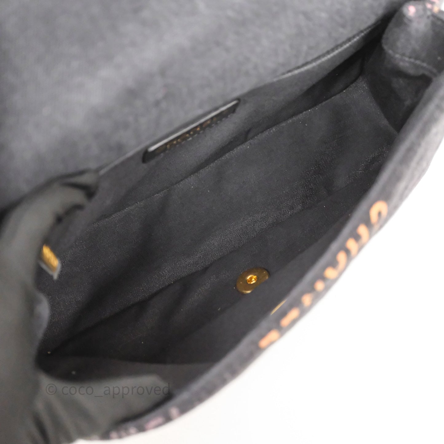 Chanel Large Denim Mood Flap Quilted Black Multicolor
