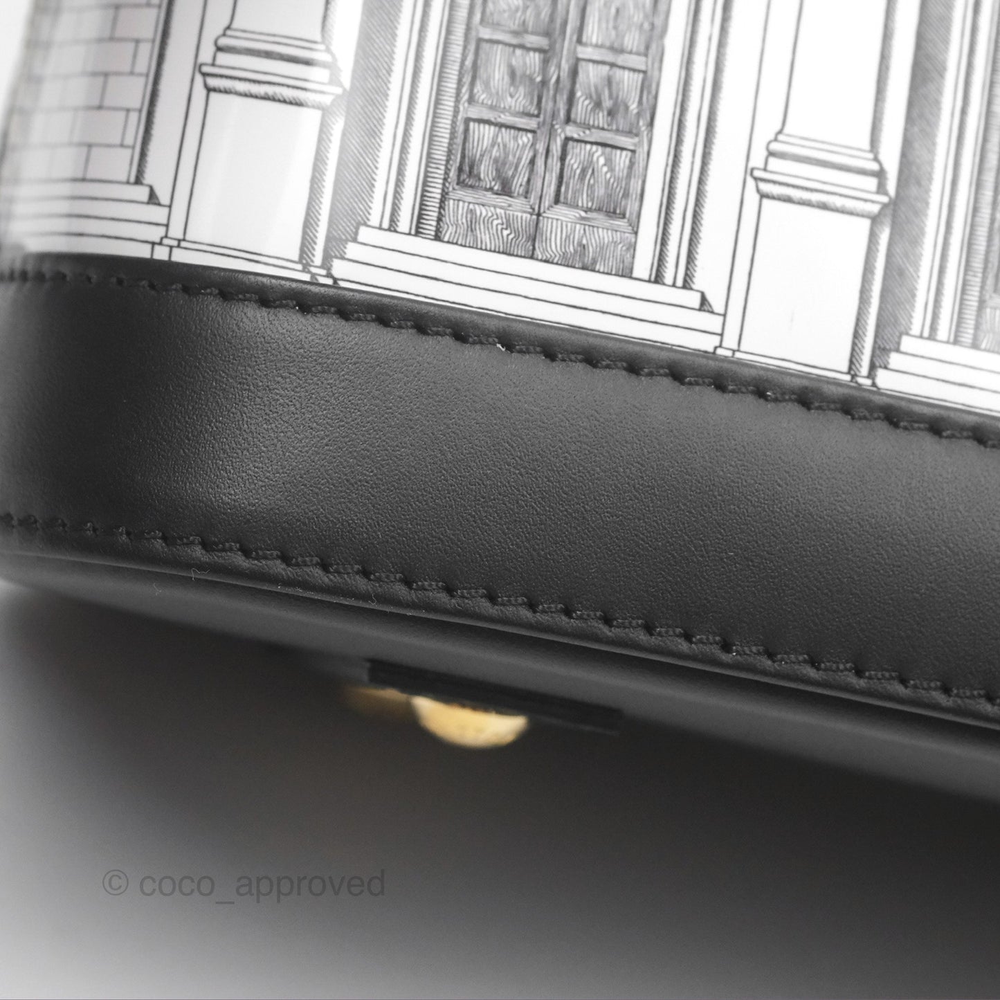 Louis Vuitton Alma BB Fornasetti Handbag Patent Calfskin