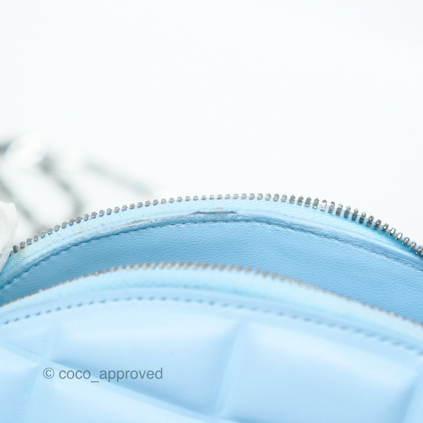 Bottega Veneta Mini Half Moon Bag Topazio Blue Nappa Lambskin Silver Hardware