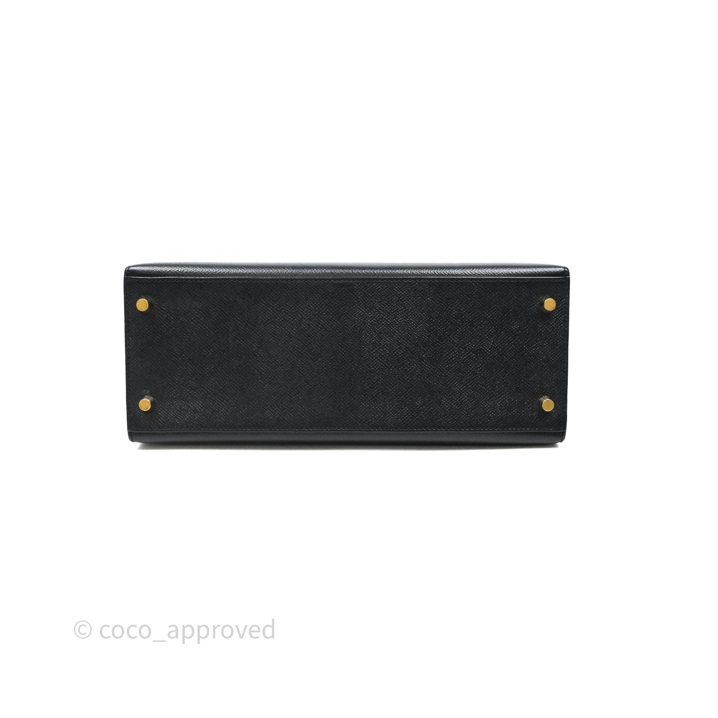 Hermès Kelly 28 Sellier Black Noir 89 Epsom Gold Hardware