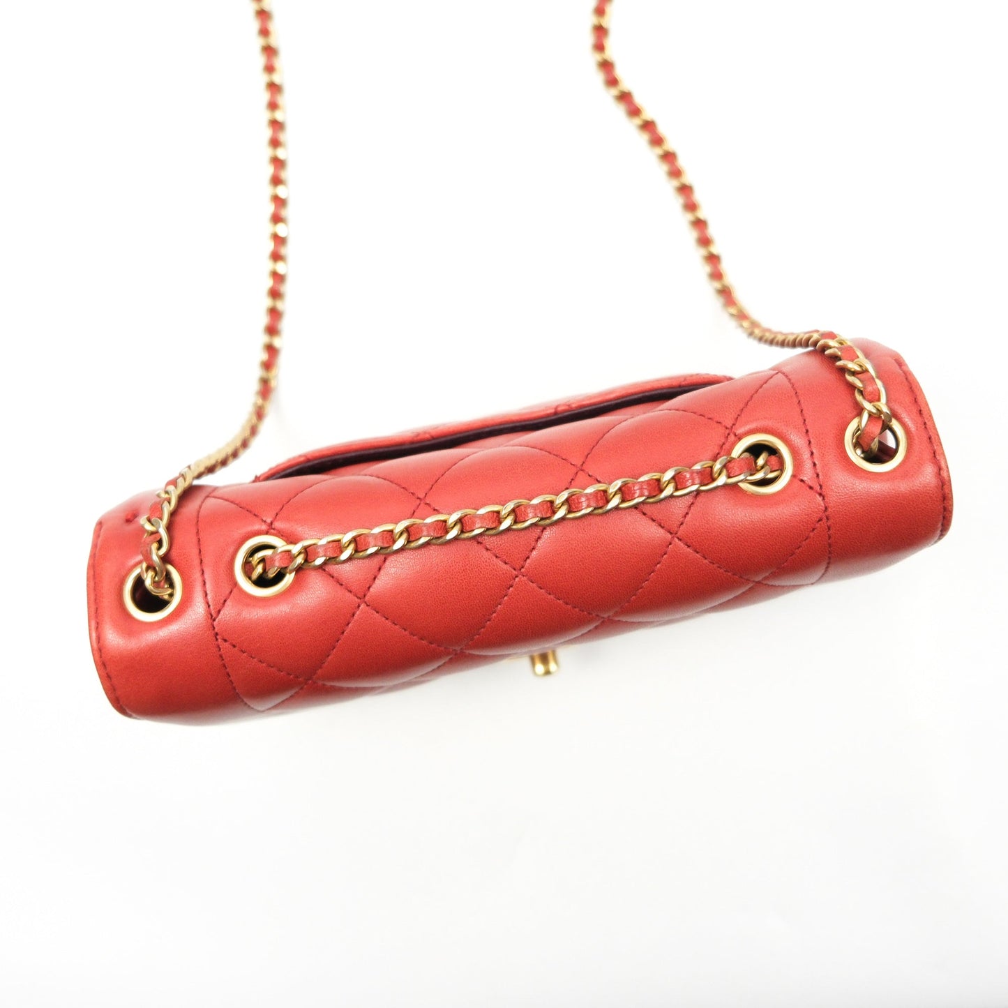 Chanel Diana Reissue Brick Red Gold Hardware