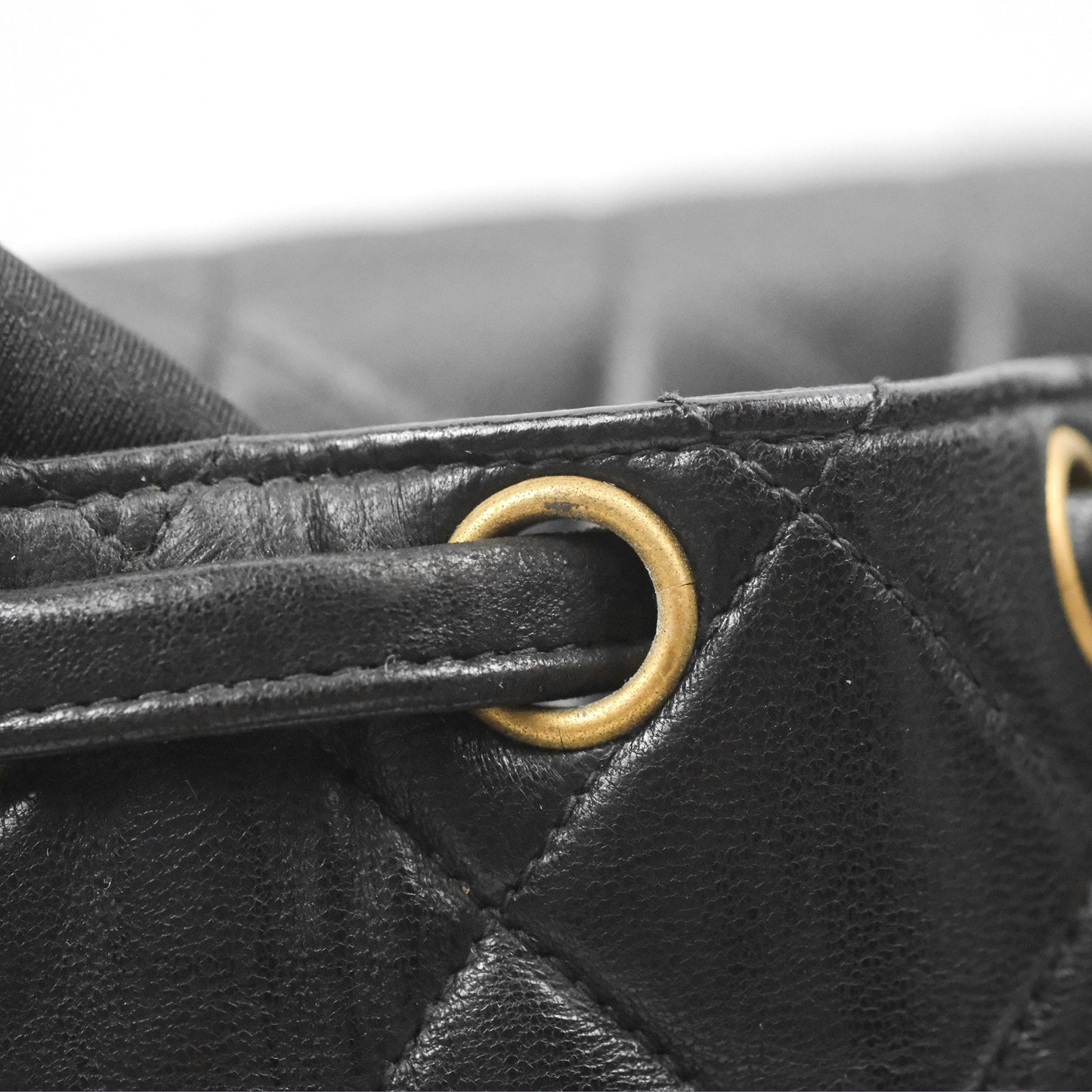 Chanel Vintage CC Duma Backpack Black Lambskin 24K Gold Hardware