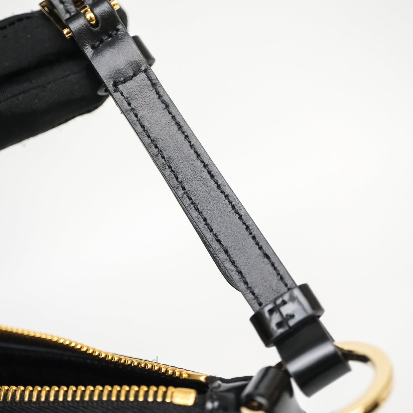 Prada Re-Edition 2002 Re-Nylon Small Shoulder Bag Black Gold Hardware