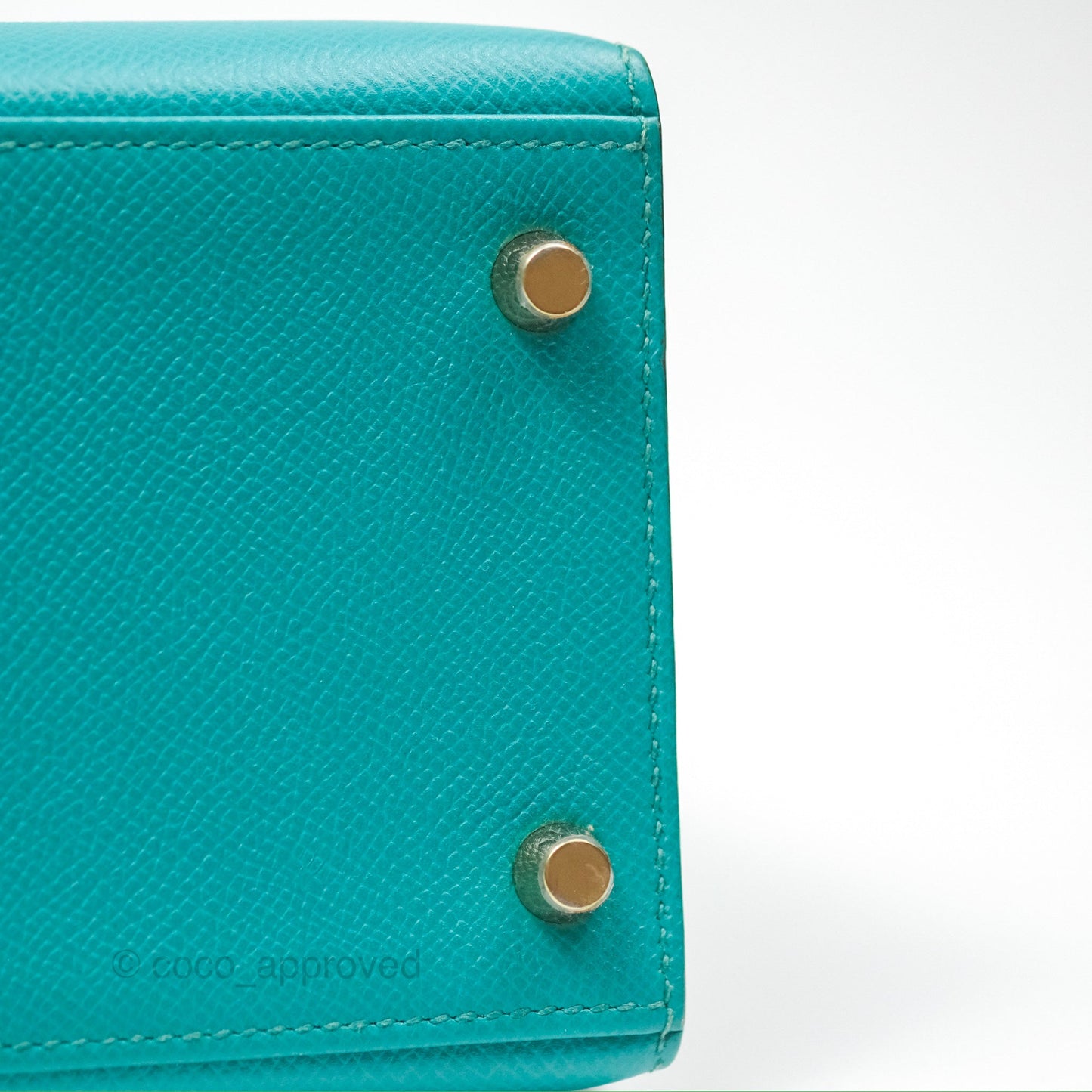 Hermès Sellier Kelly 28 Bleu Paon Epsom Gold Hardware