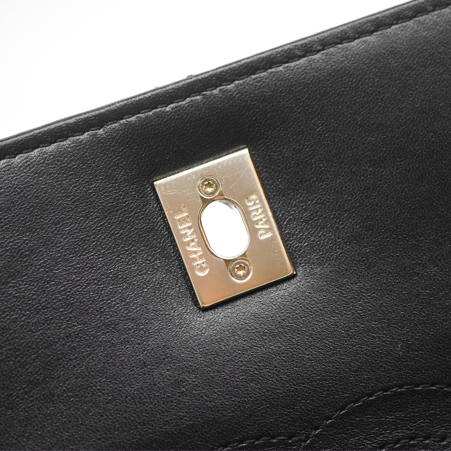 Chanel Trendy CC Flap Clutch Bag Black Lambskin Gold Hardware