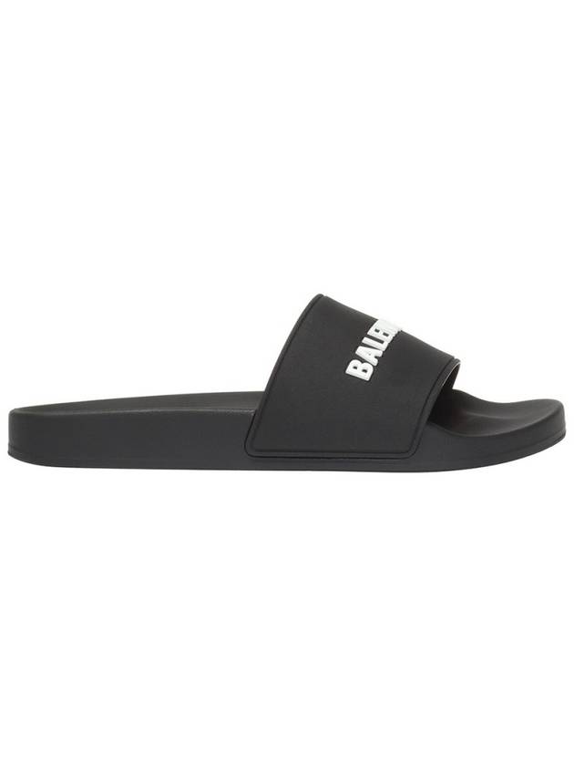 Luxury Balenciaga Logo Slippers Black