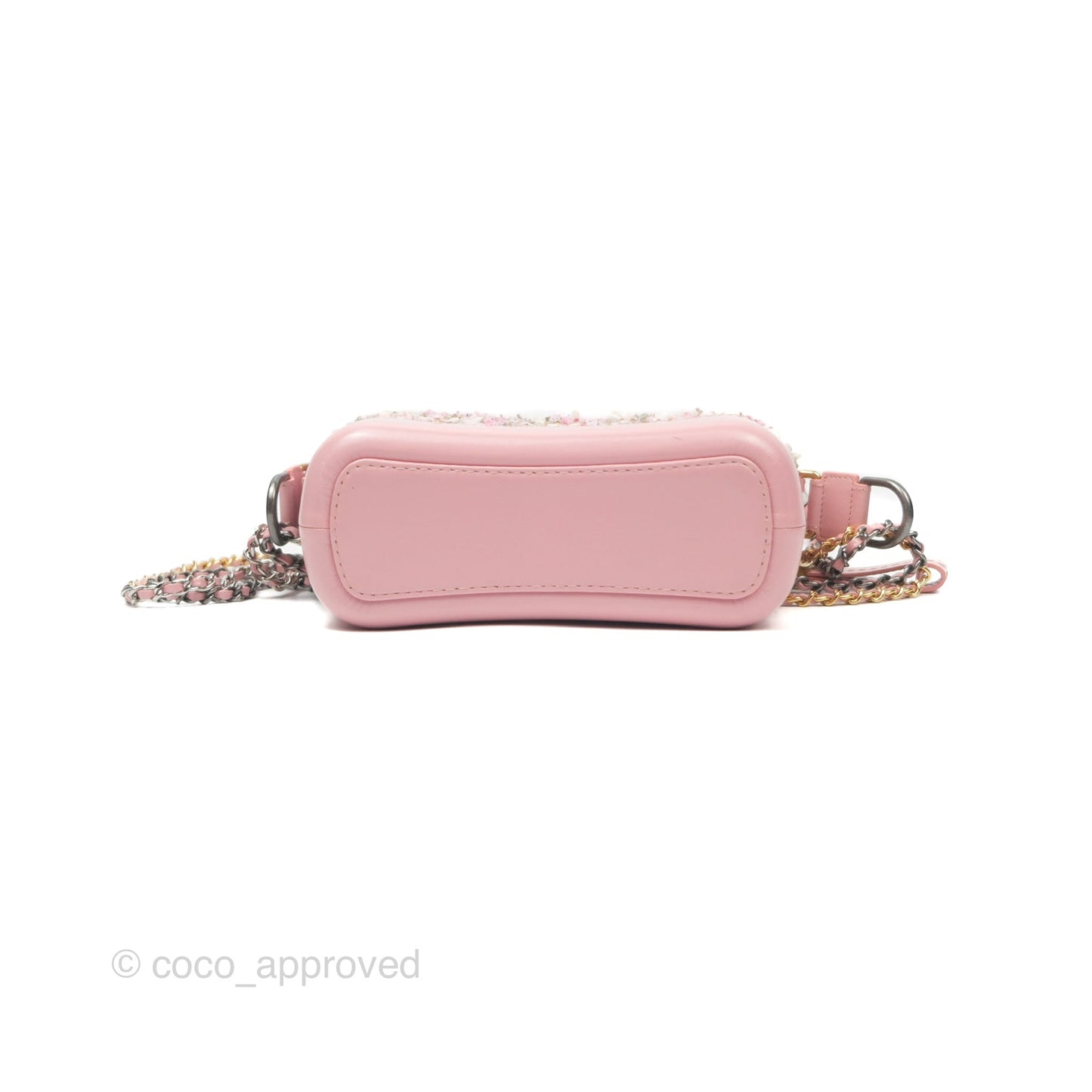 Chanel Small Gabrielle Hobo Quilted Pink Tweed Aged Calfskin