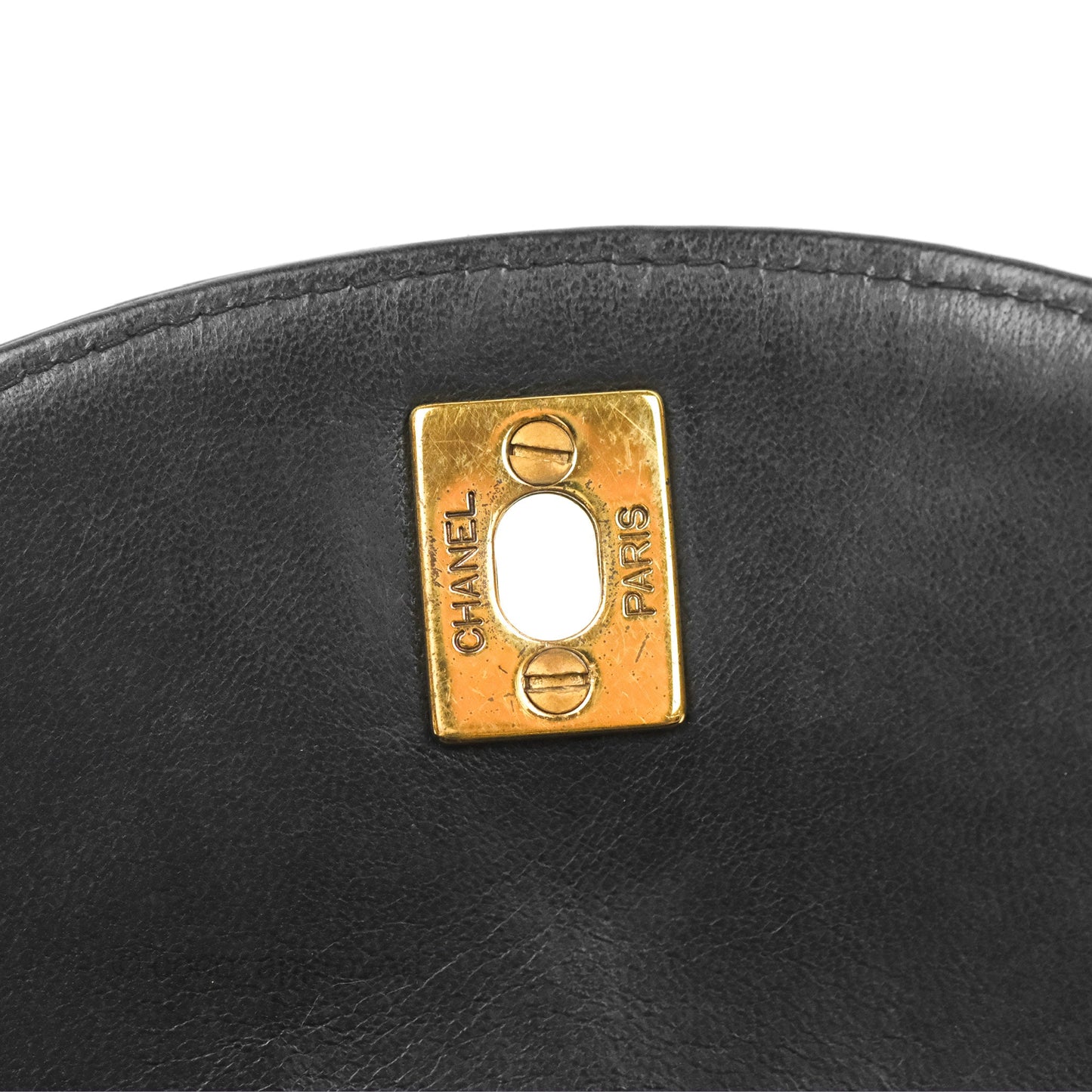 Chanel Vintage CC Duma Backpack Black Lambskin 24K Gold Hardware