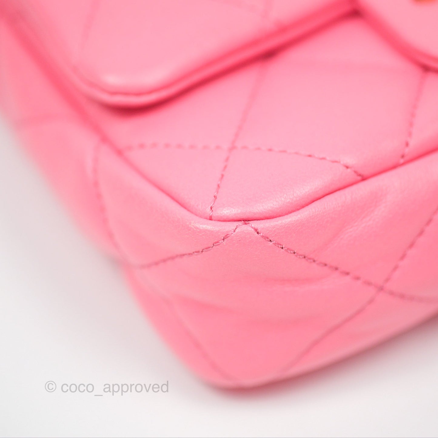Chanel Quilted Mini CC Funky Town Flap Pink Lambskin Aged Gold Hardware