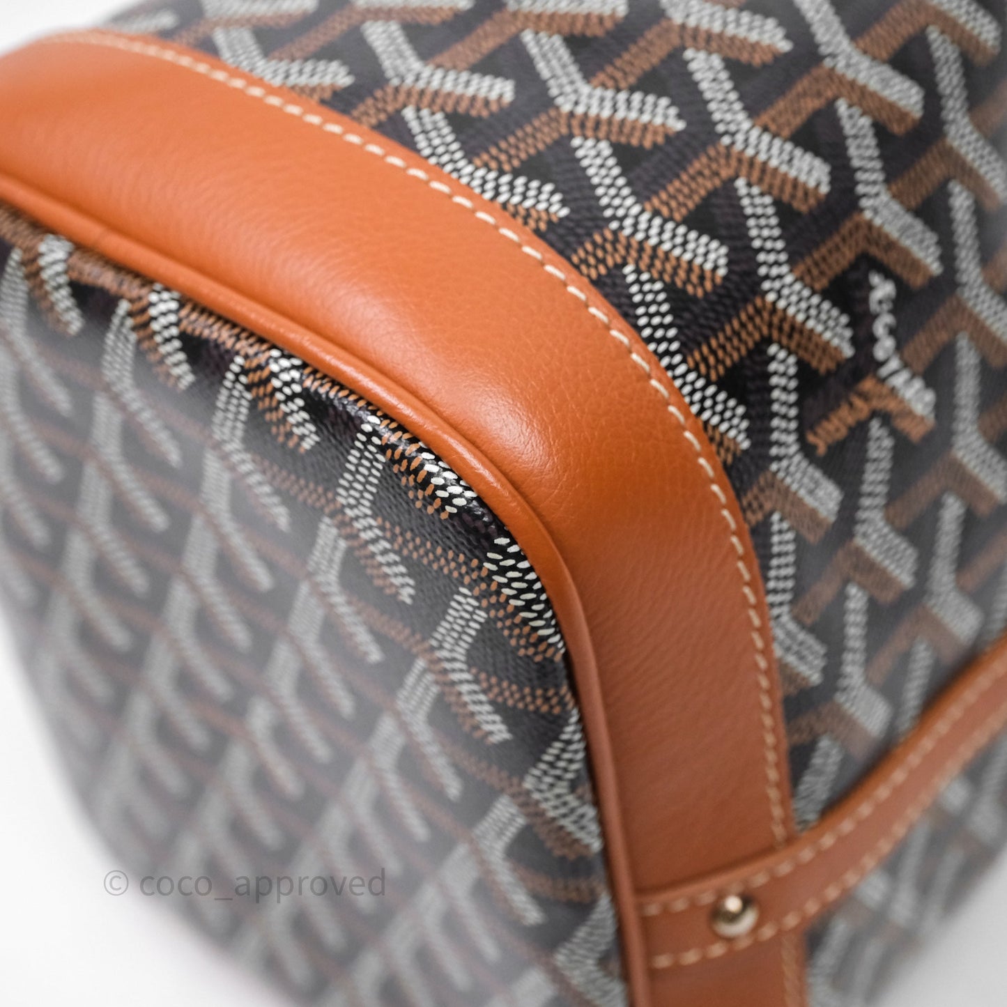 Goyard Petit Flot Bucket Bag Black & Tan Goyardine