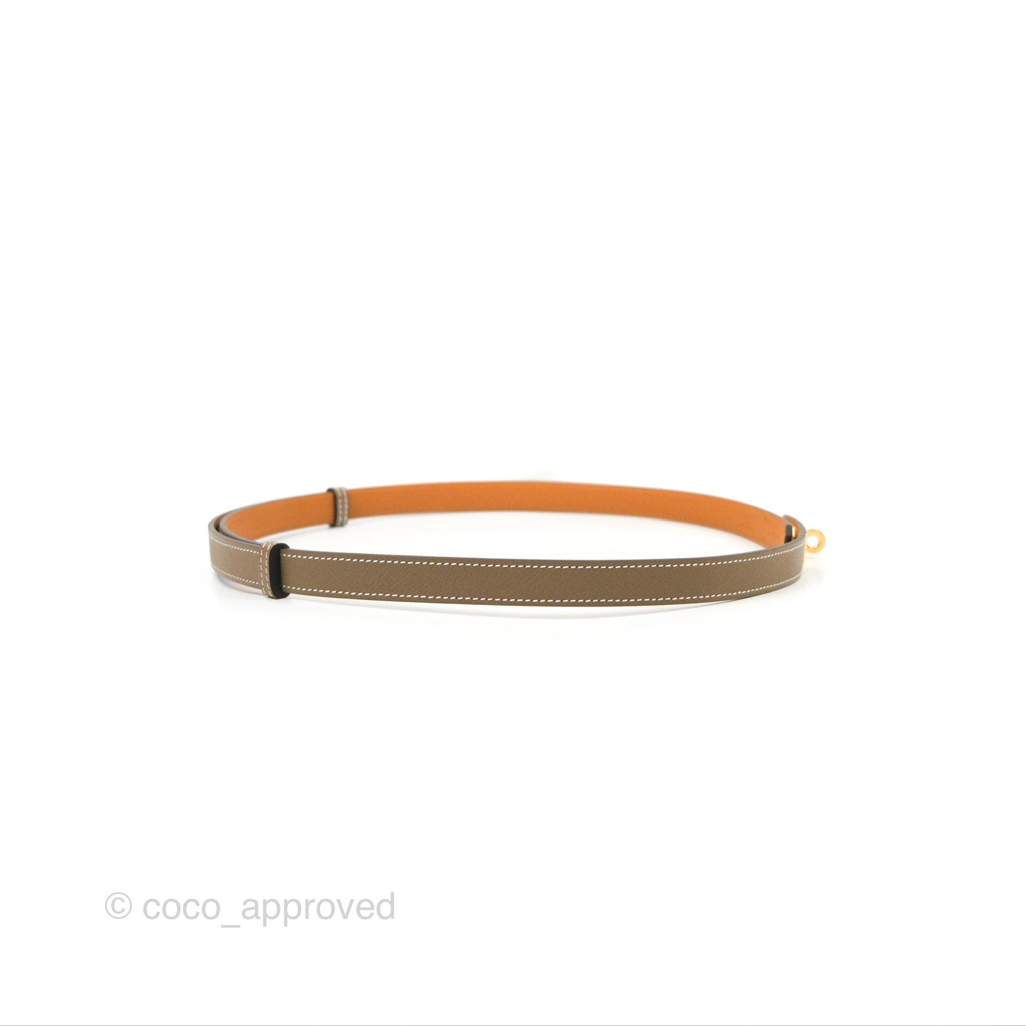 Hermès Kelly Buckle Belt Etoupe Epsom Gold Hardware