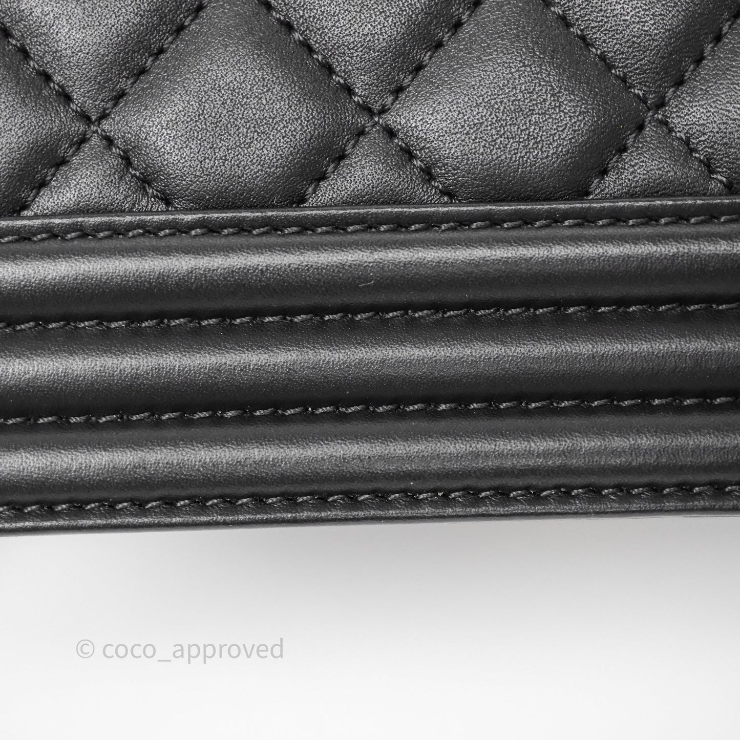 Chanel Small Boy Quilted Black Calfskin Aged Gold Hardware