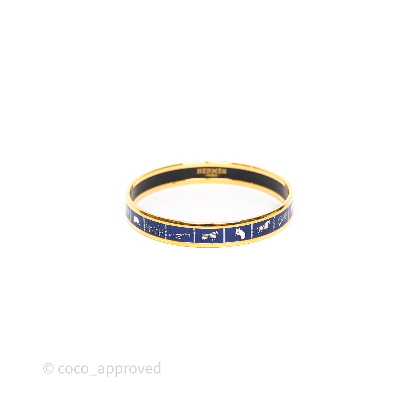 Hermès Bangle Blue Gold Hardware