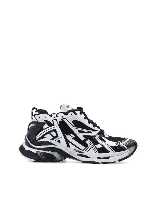 Luxury Balenciaga Men's Runner Low Top Sneakers White Black