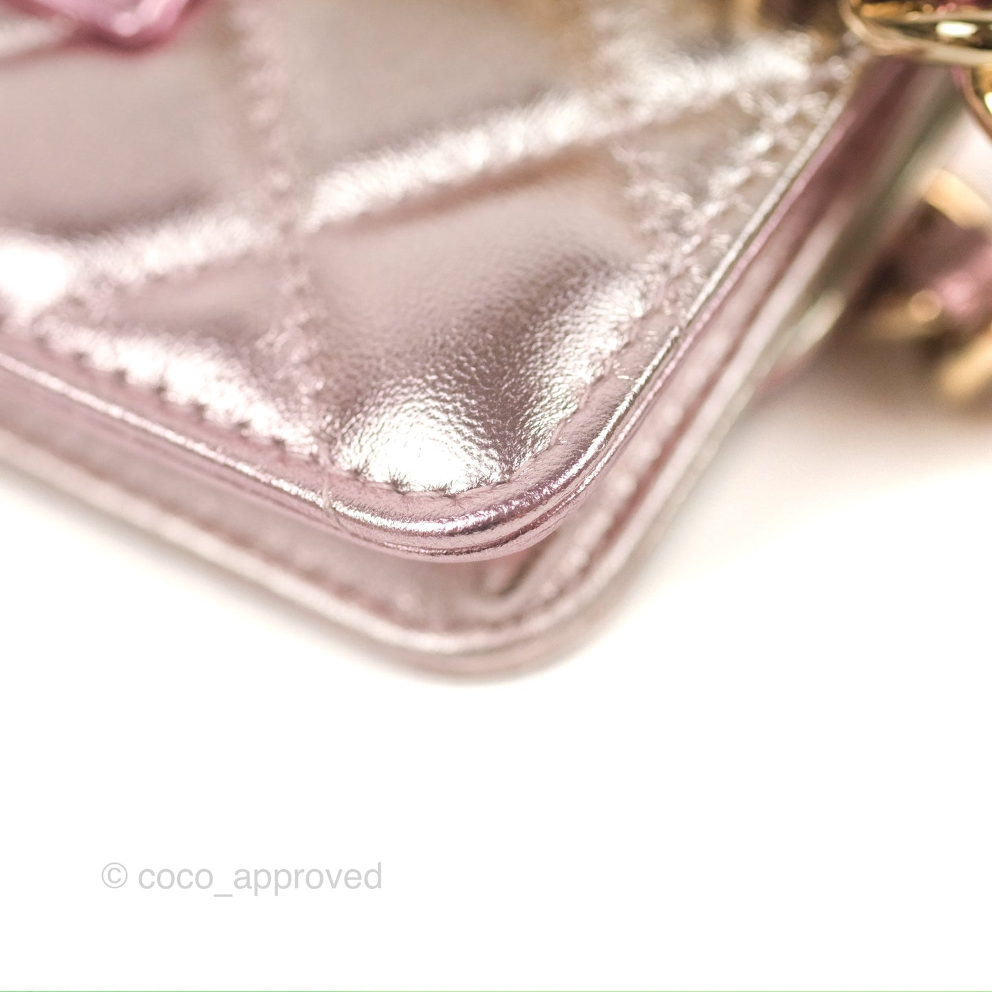 Chanel Waist Belt Bag Metallic Gradient Pink/Silver Lambskin Gold Hardware