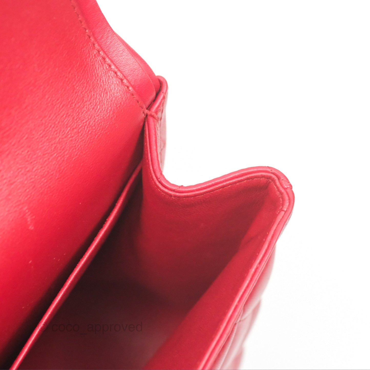Chanel Jumbo Double Flap Red Lambskin Silver Hardware