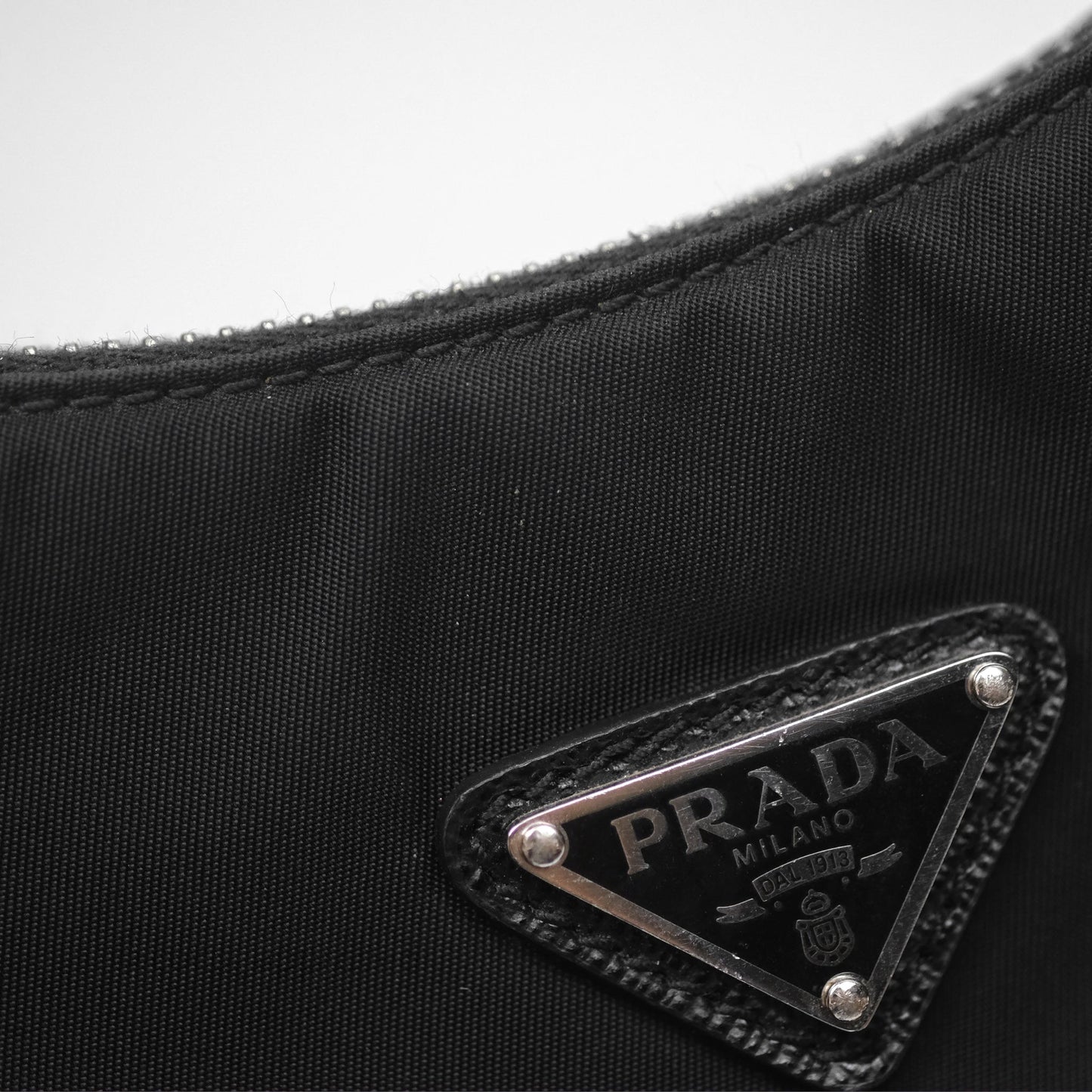 Prada Re-Edition 2005 Nylon Mini Bag Black Silver Hardware