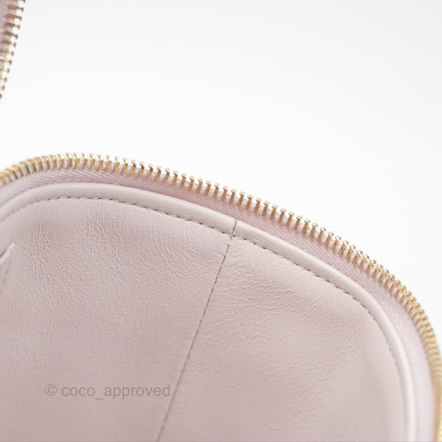 Chanel Small Quilted Top Handle Vanity Case Light Lilac Lambskin Gold Hardware