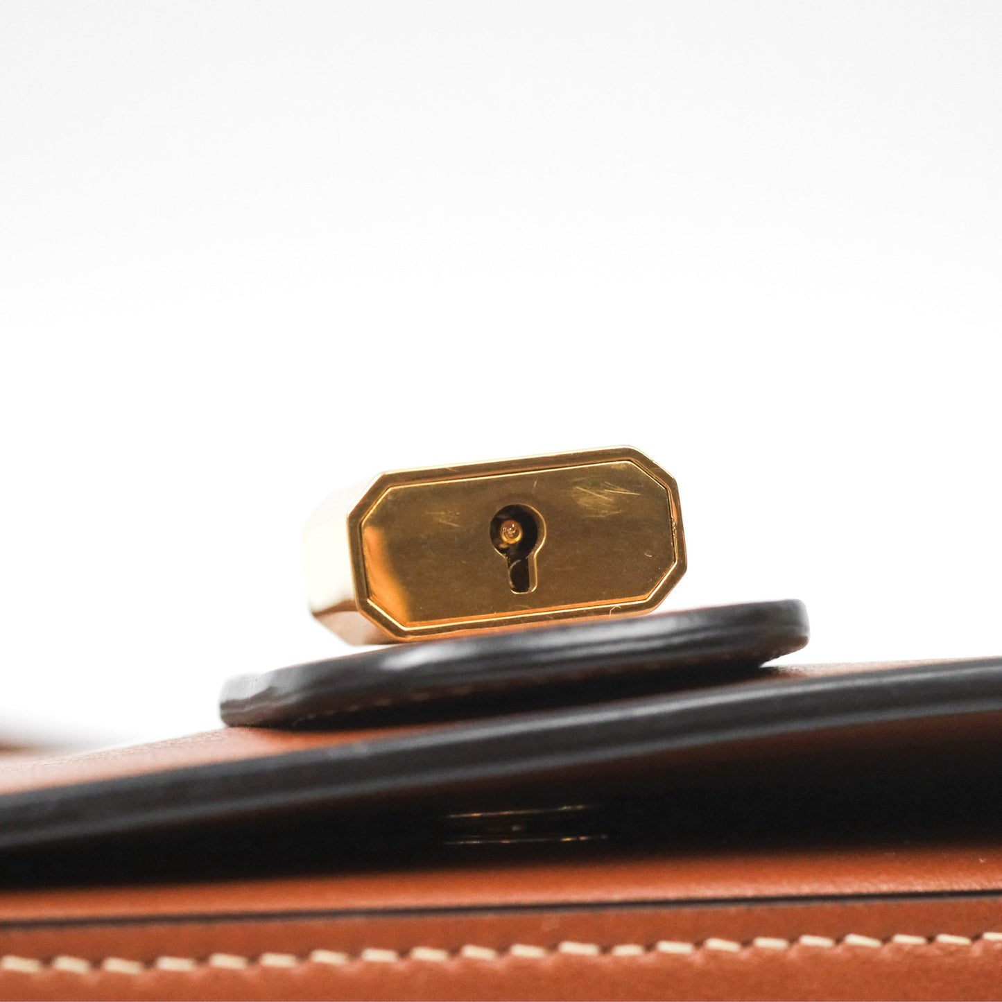 Celine Clutch on Strap Tabou Tan Calfskin