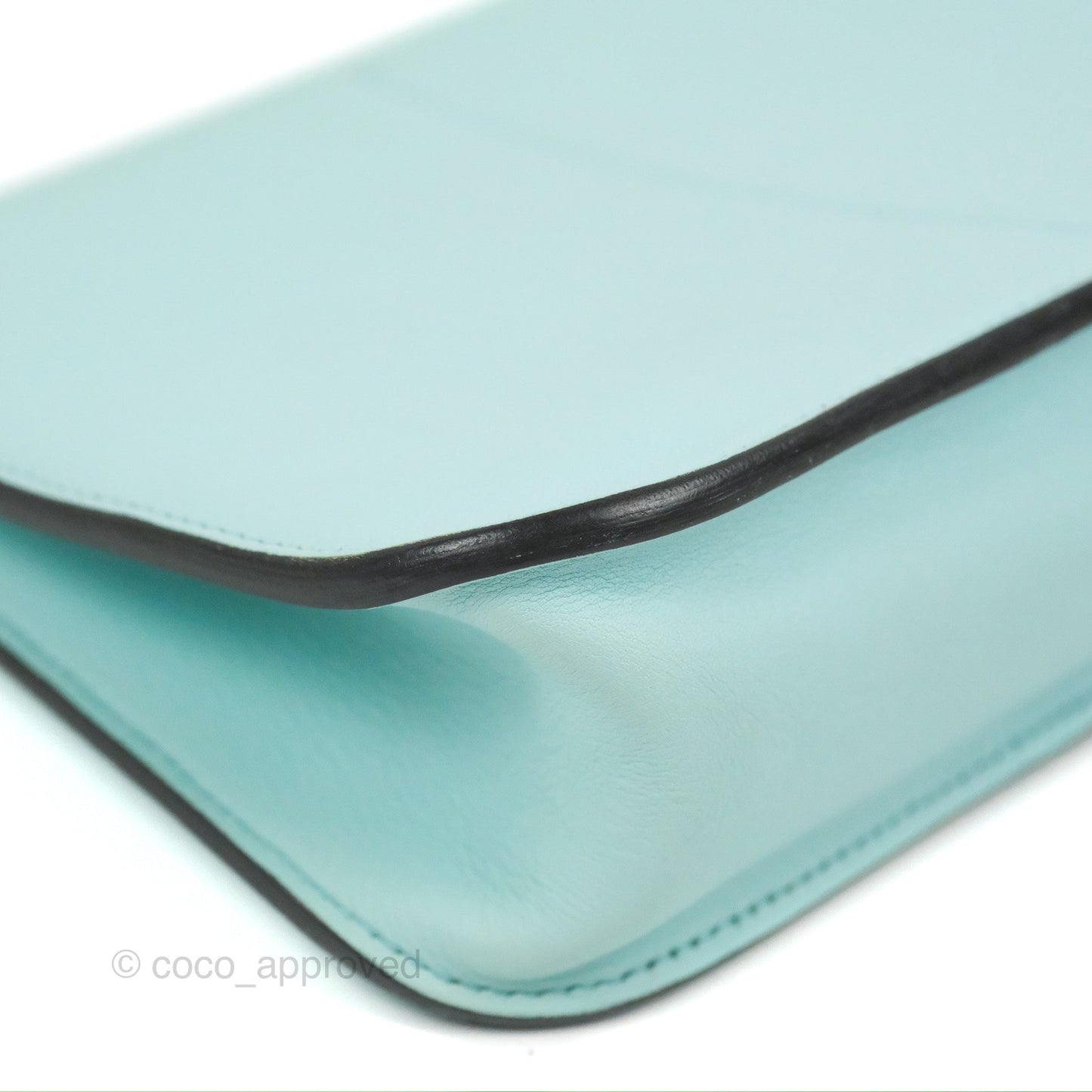 Hermès Halzan 22 Mini Aqua Swift Palladium Hardware