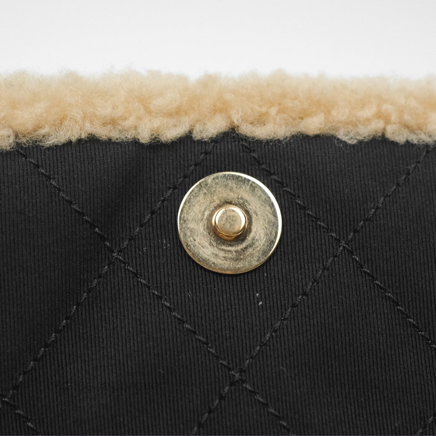 Chanel Mania CC Shearling Flap Bag Black Crumpled Glazed Sheepskin