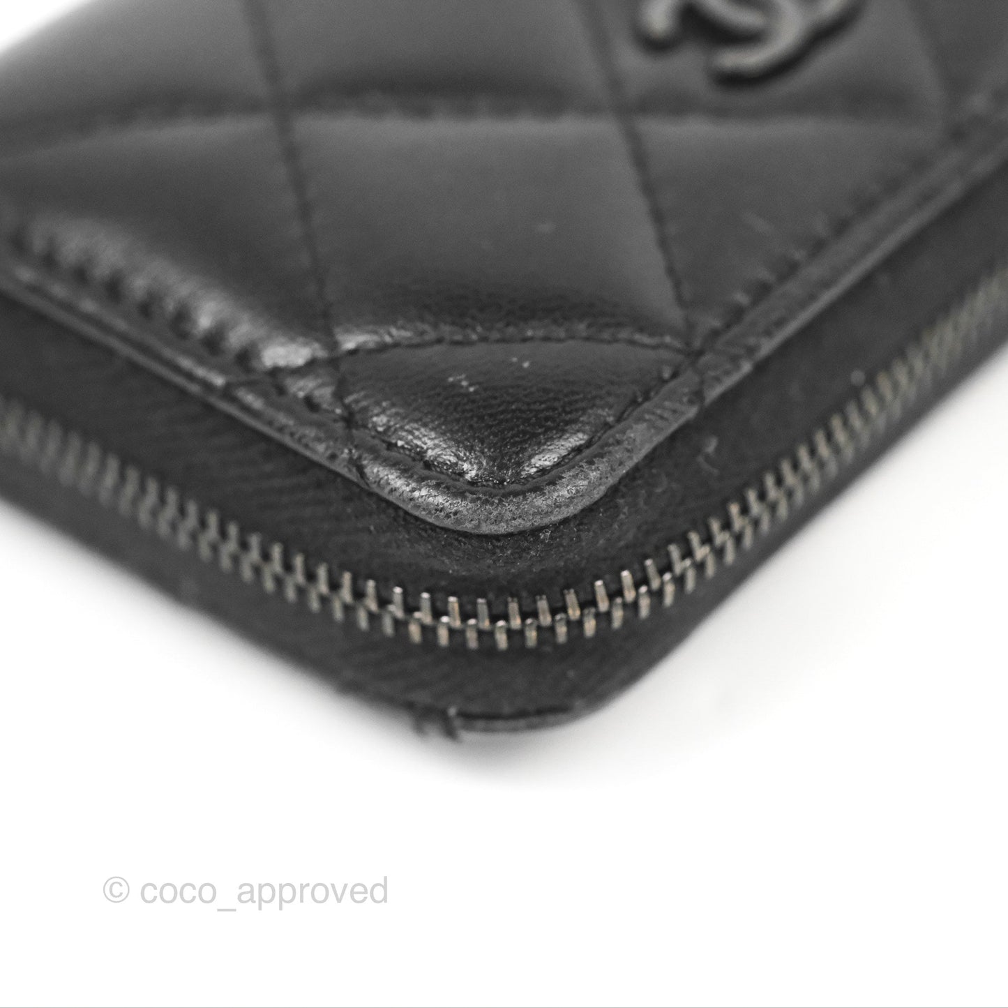 Chanel Classic Zipped Coin Purse So Black Lambskin
