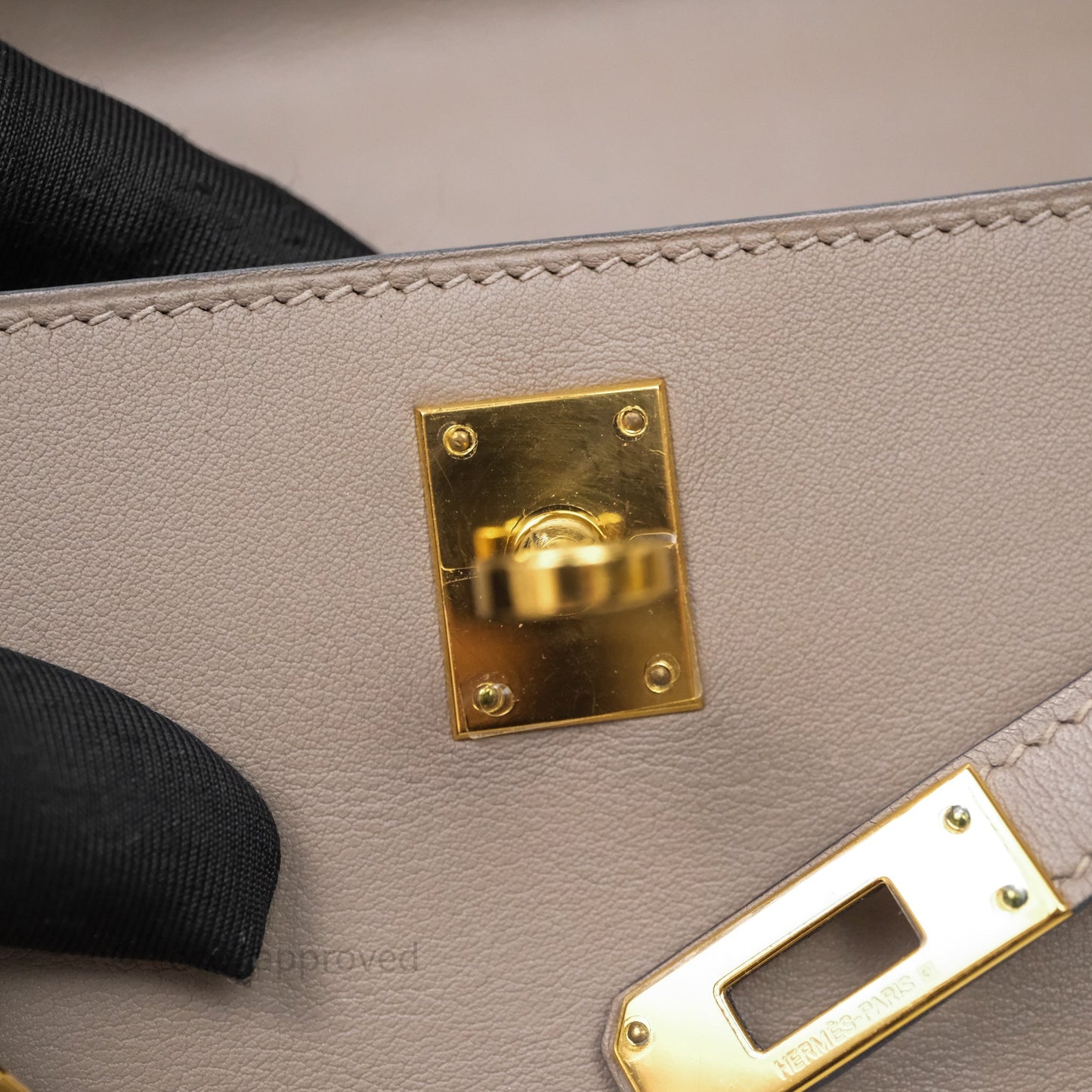 Hermès Kelly Pochette Gris Asphalte M8 Swift Gold Hardware