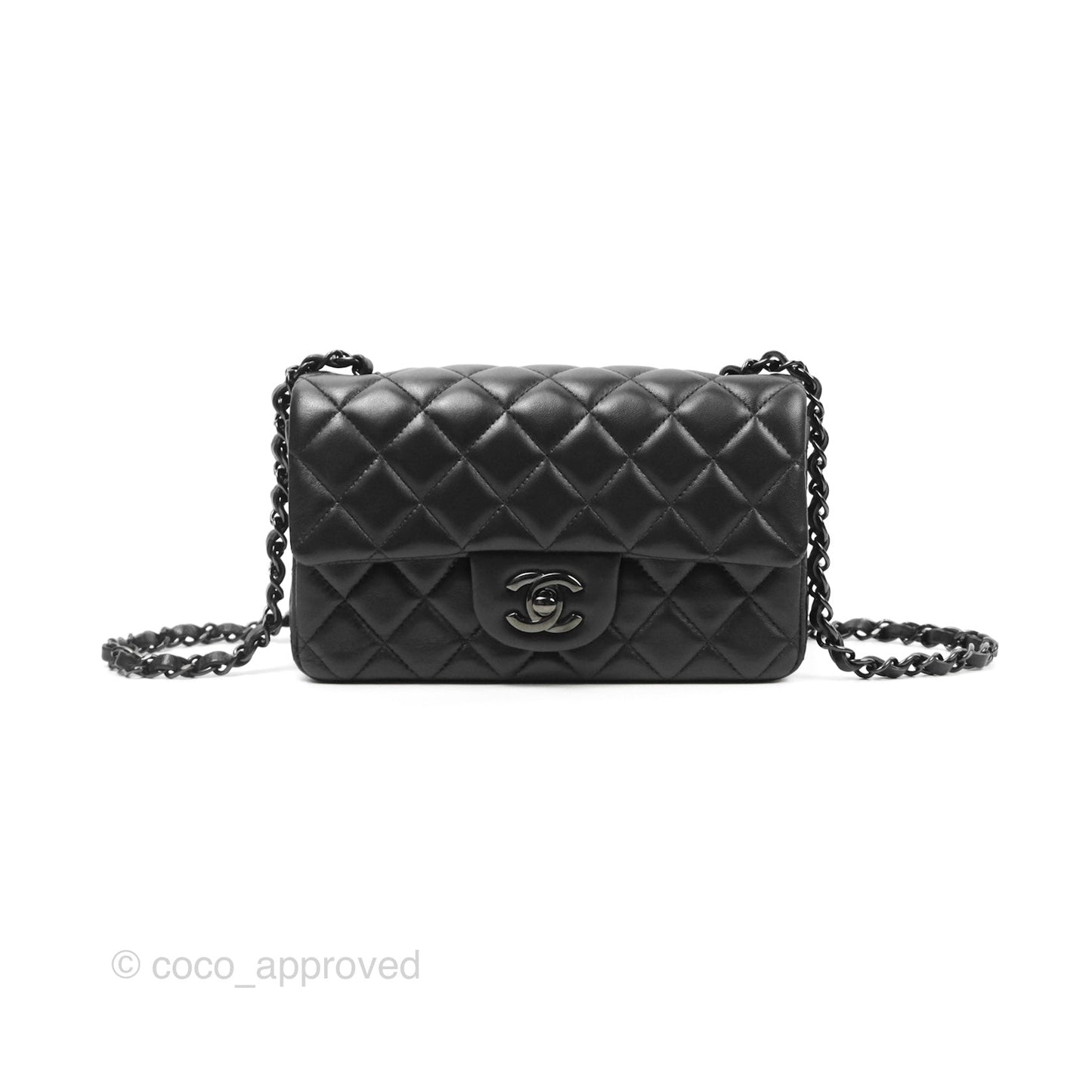 Chanel Quilted Mini Rectangular So Black Lambskin