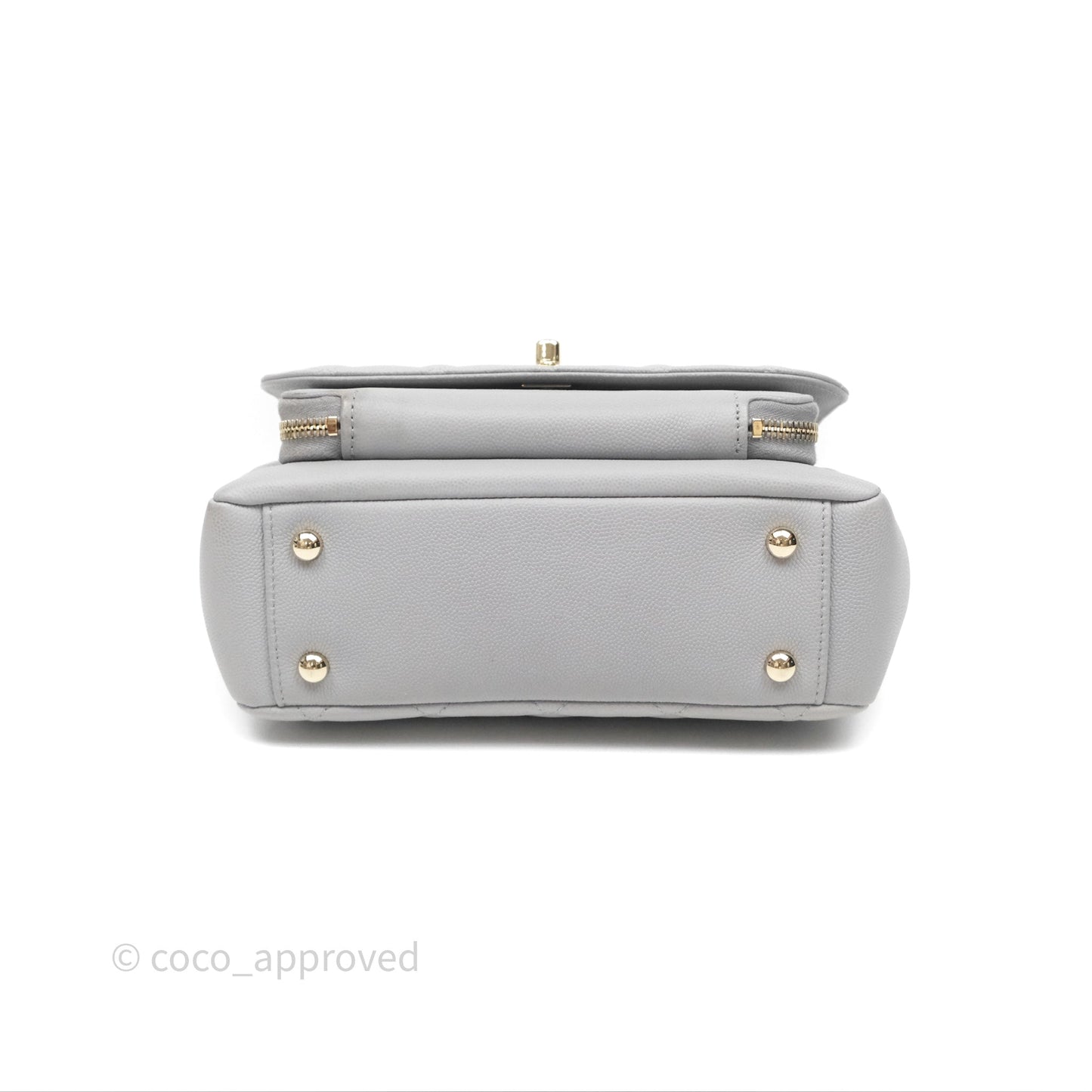 Chanel Quilted Medium Business Affinity Flap Grey Caviar Gold Hardware
