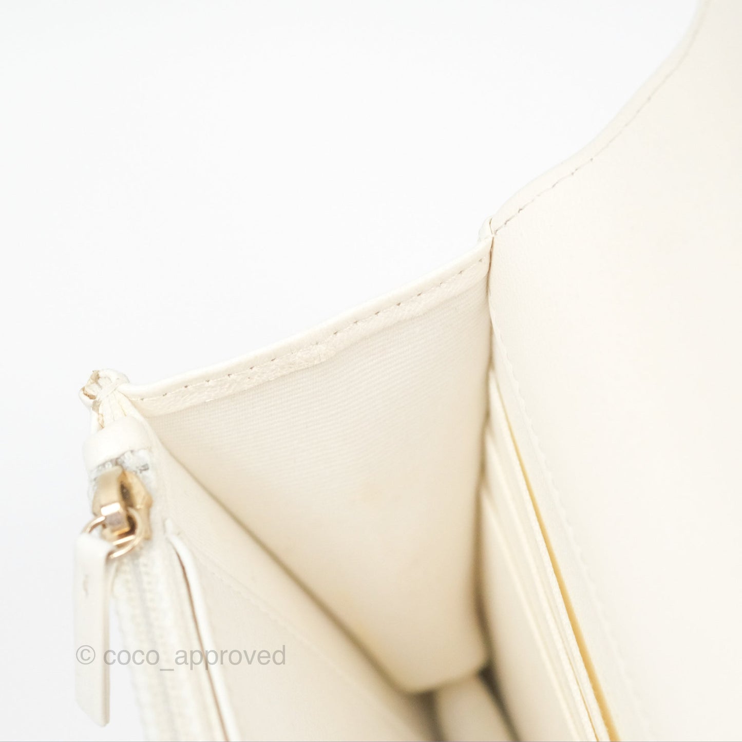 Chanel 19 Wallet on Chain WOC White Mixed Hardware