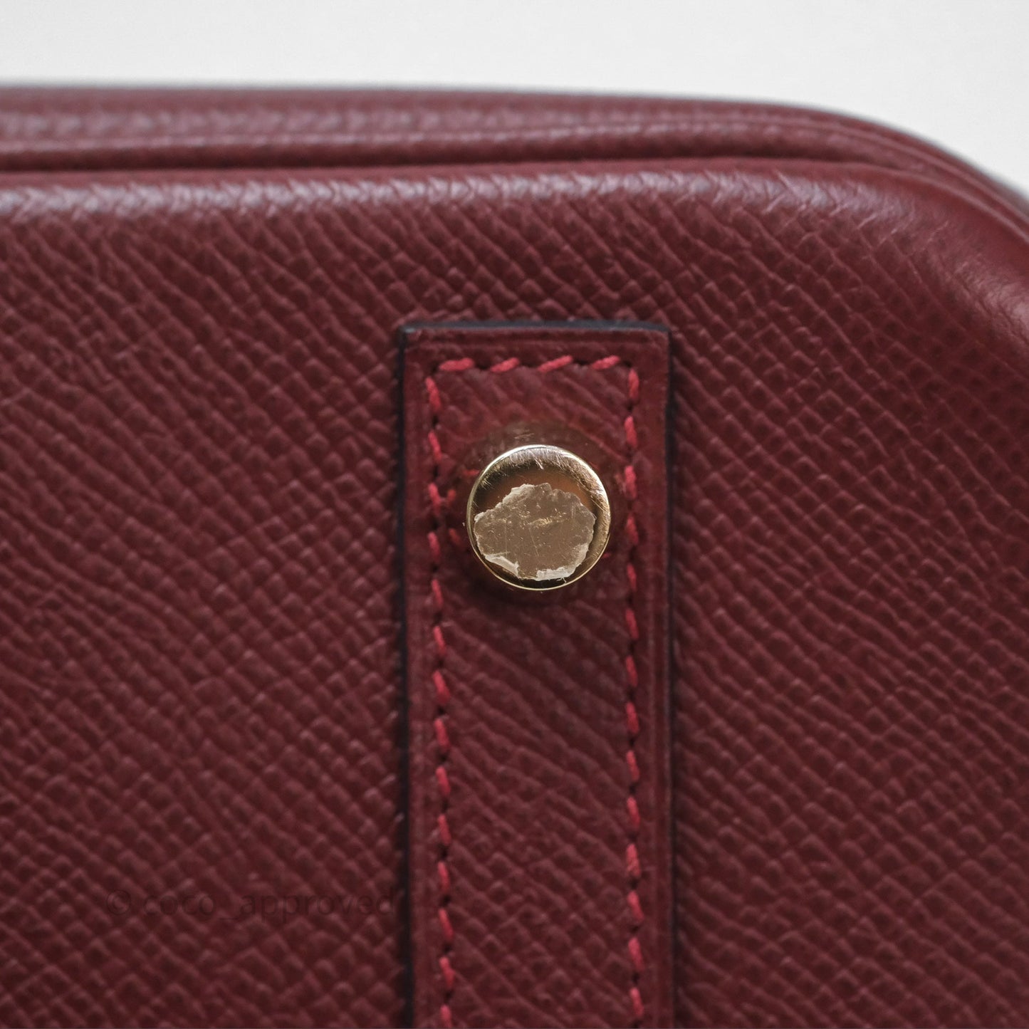 Hermès Birkin 30 Retourne Rouge H 55 Epsom Gold Hardware